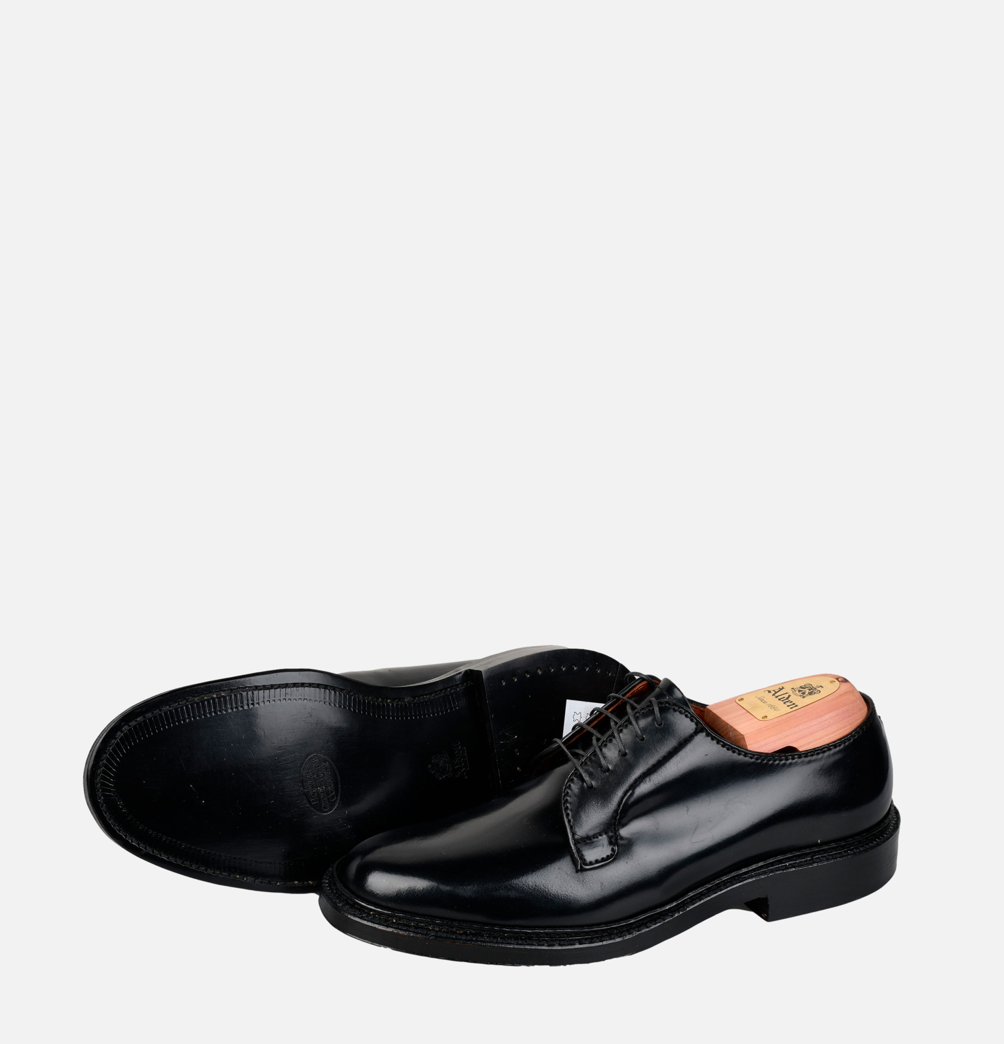 Alden Shoe Co 9901 Plain Toe Blucher Shoes Black