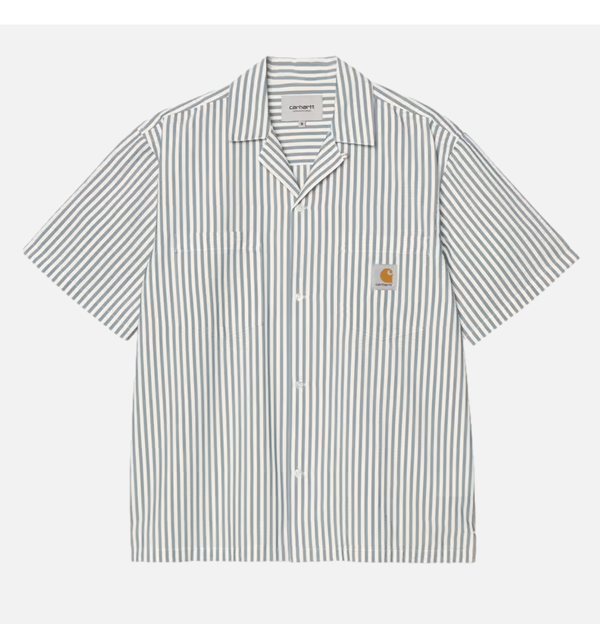 Carhartt WIP Leavel S/s Stripe Blue Shirt
