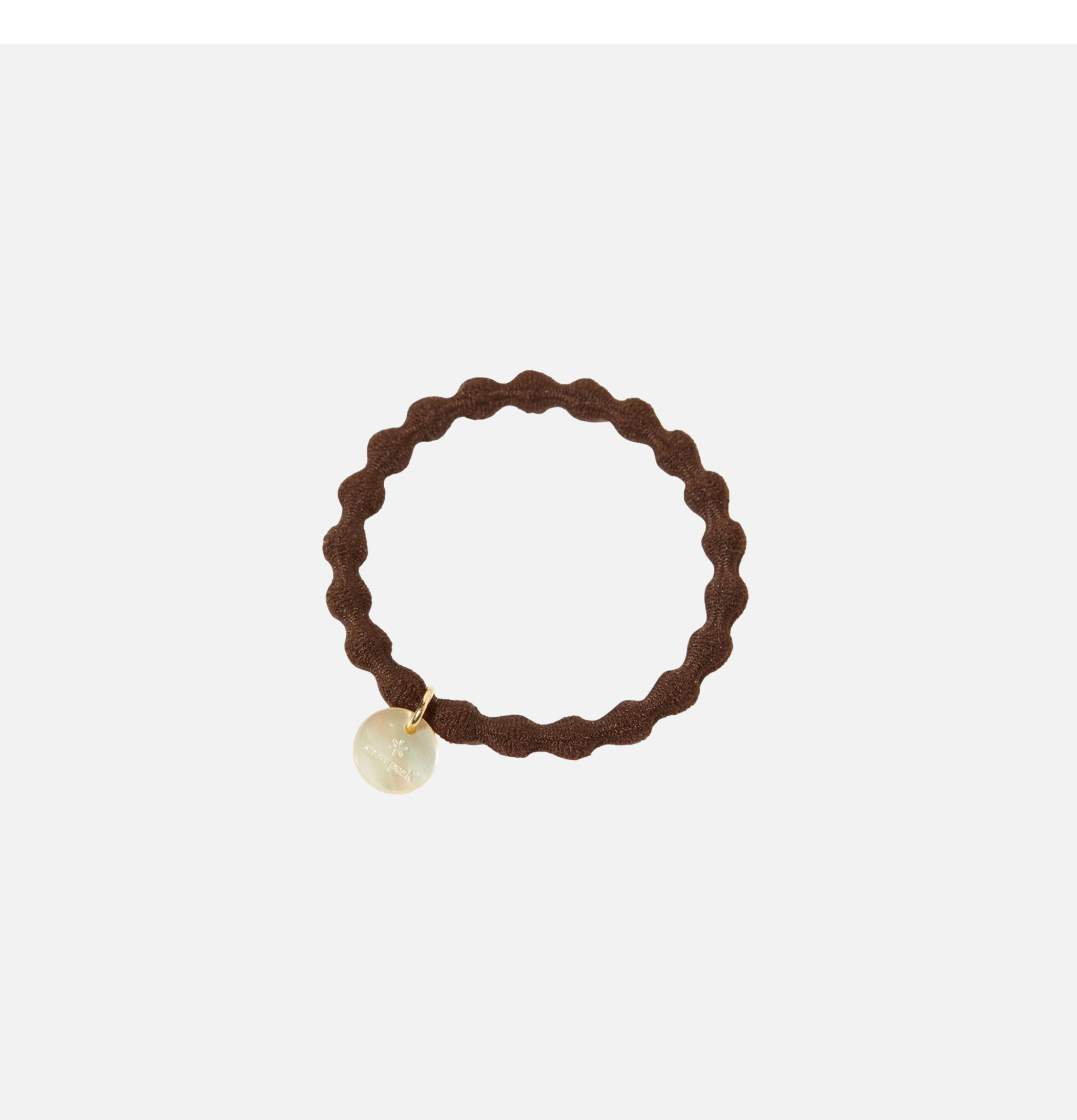 Snow Peak Hair Tie Logo Charm Marron