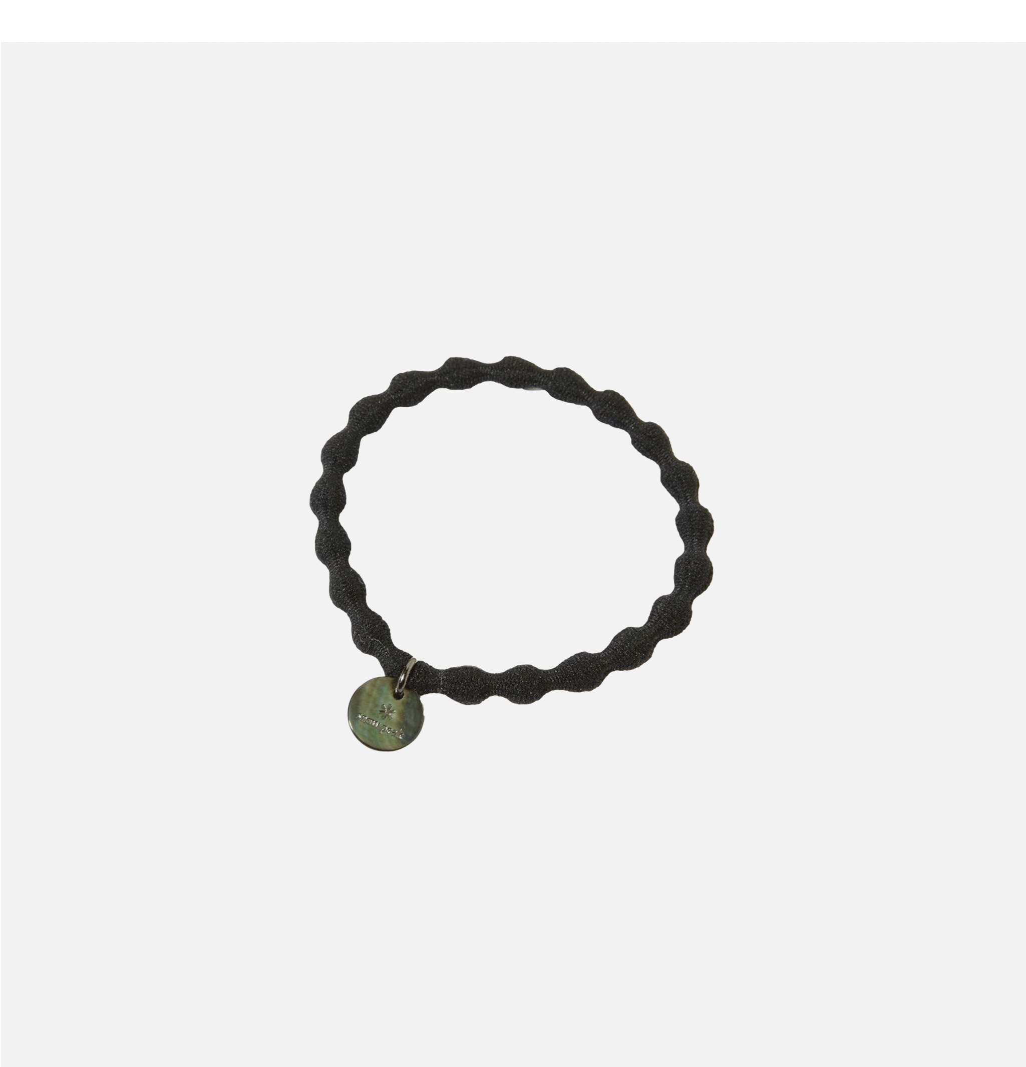 Snow Peak Hair Tie Logo Charm Noir