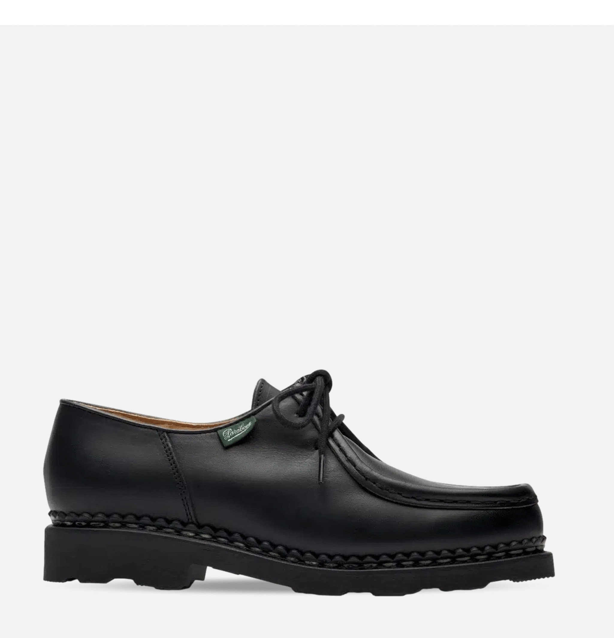 Paraboot Women Michael Marche Shoes in Noir Leather.