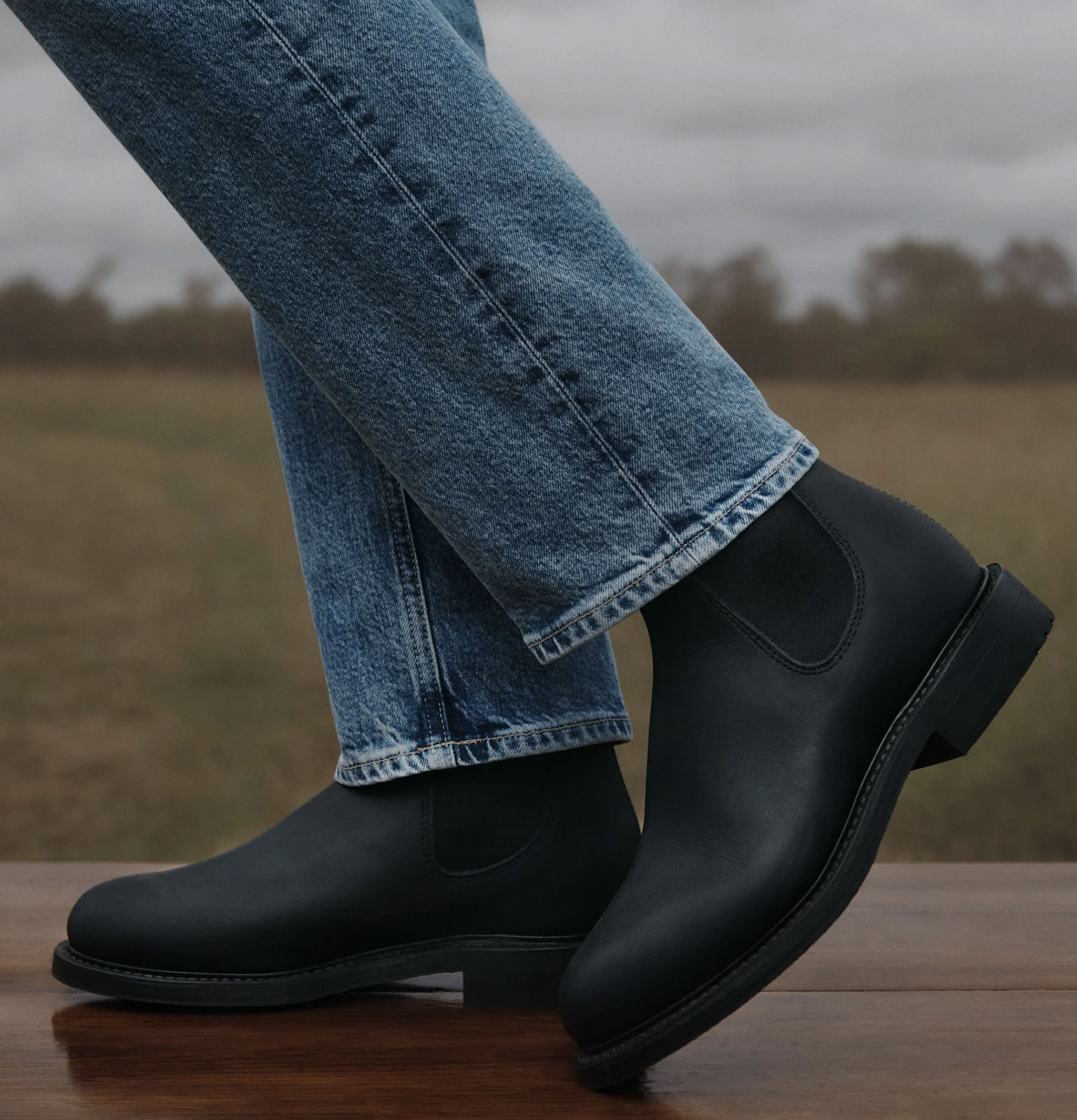 R.M. Williams Gardener Boots Black Leather.