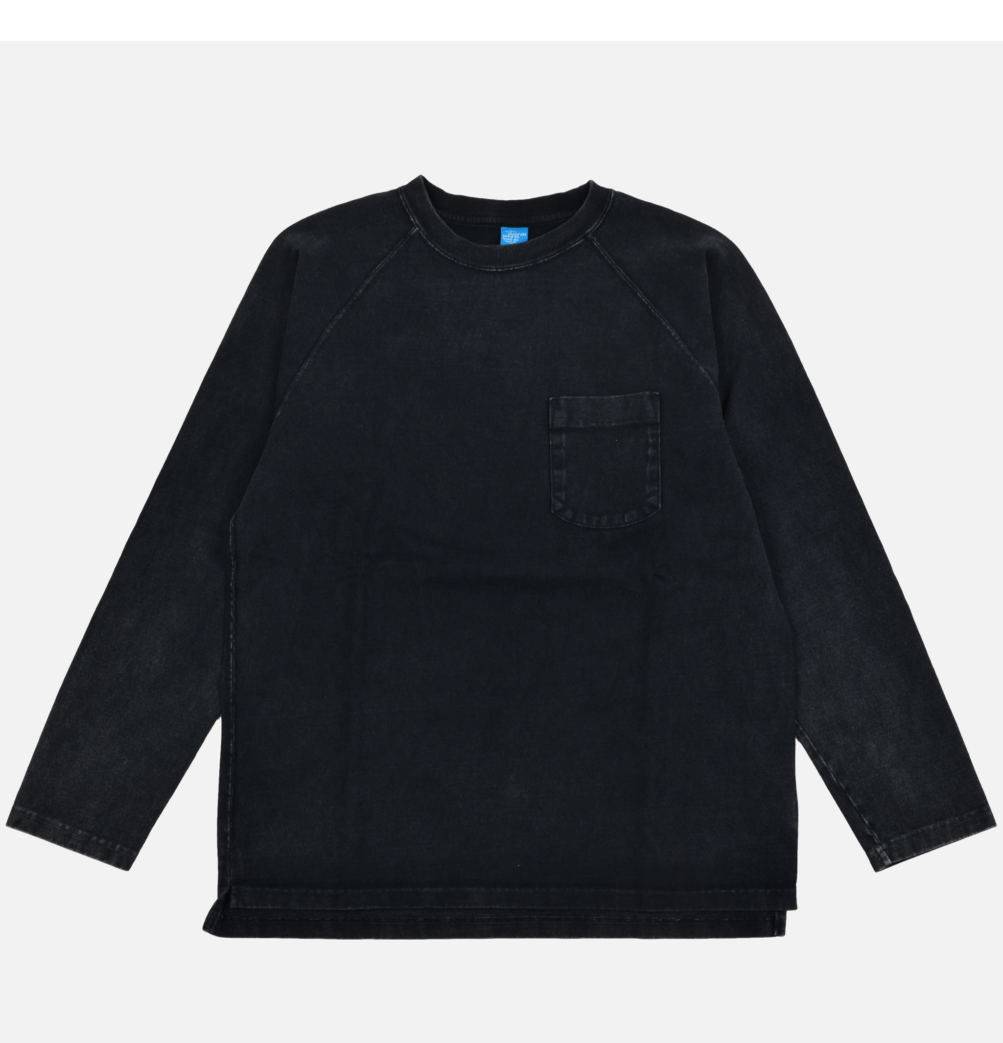 Good On Vintage Dye Ls Raglan Pocket Noir