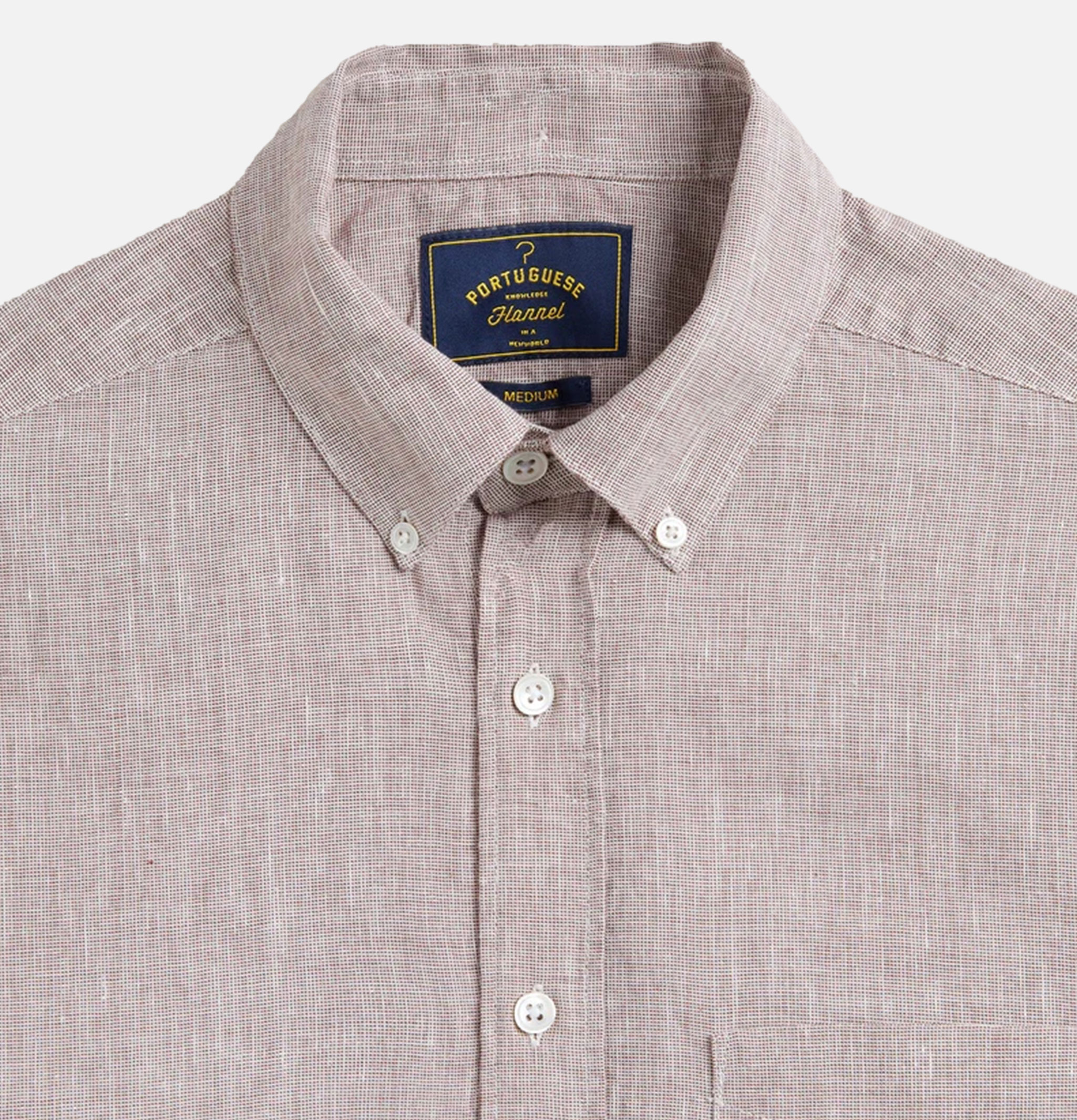 Portuguese Flannel Chemise Granular Bordeaux