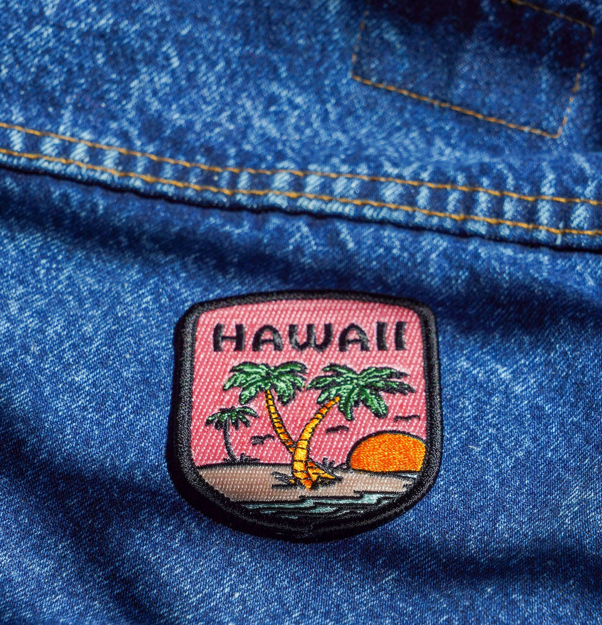 Oxford Pennant Embroidered Hawaii Patch