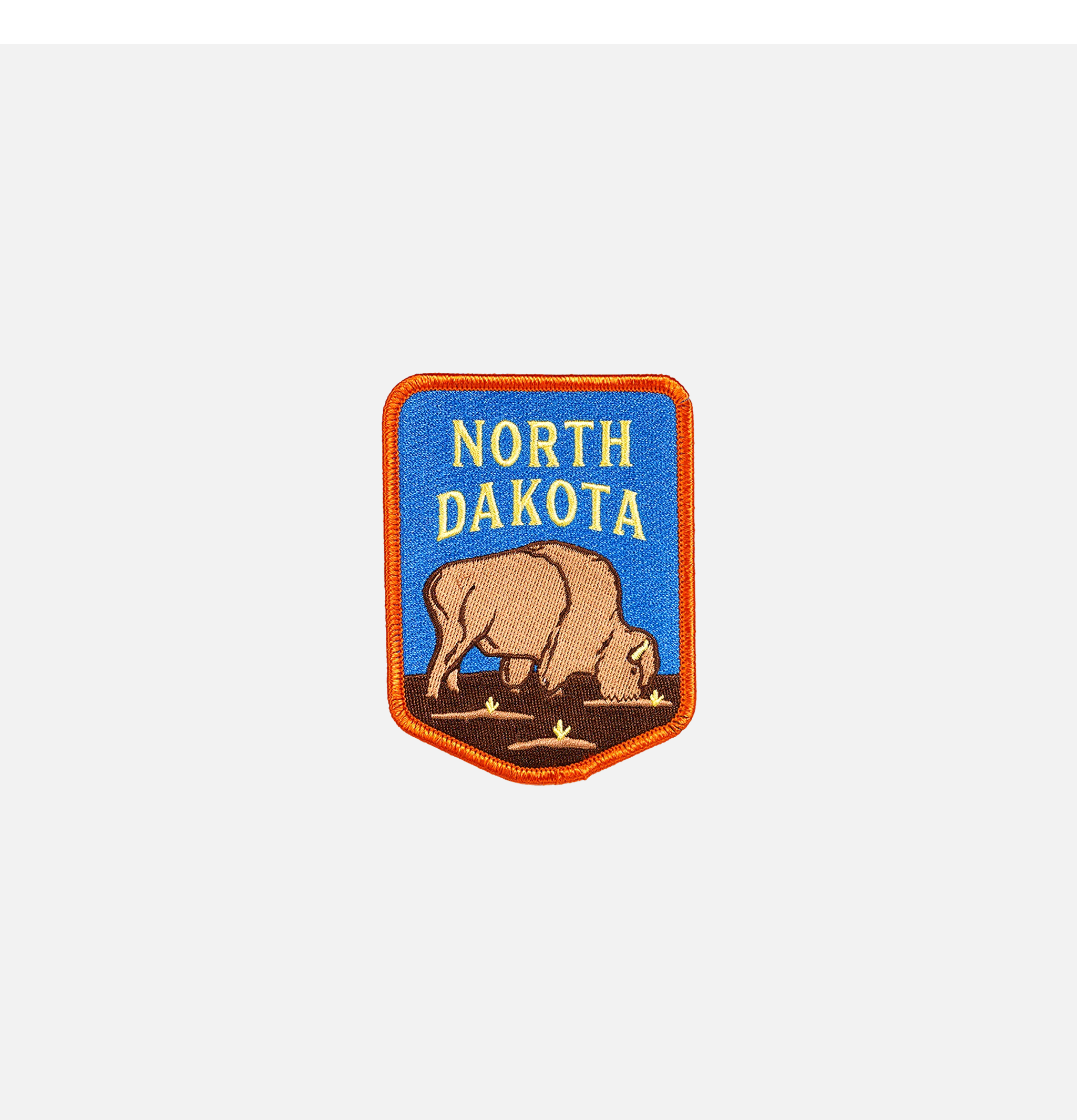Oxford Pennant Patch North Dakota Brodé