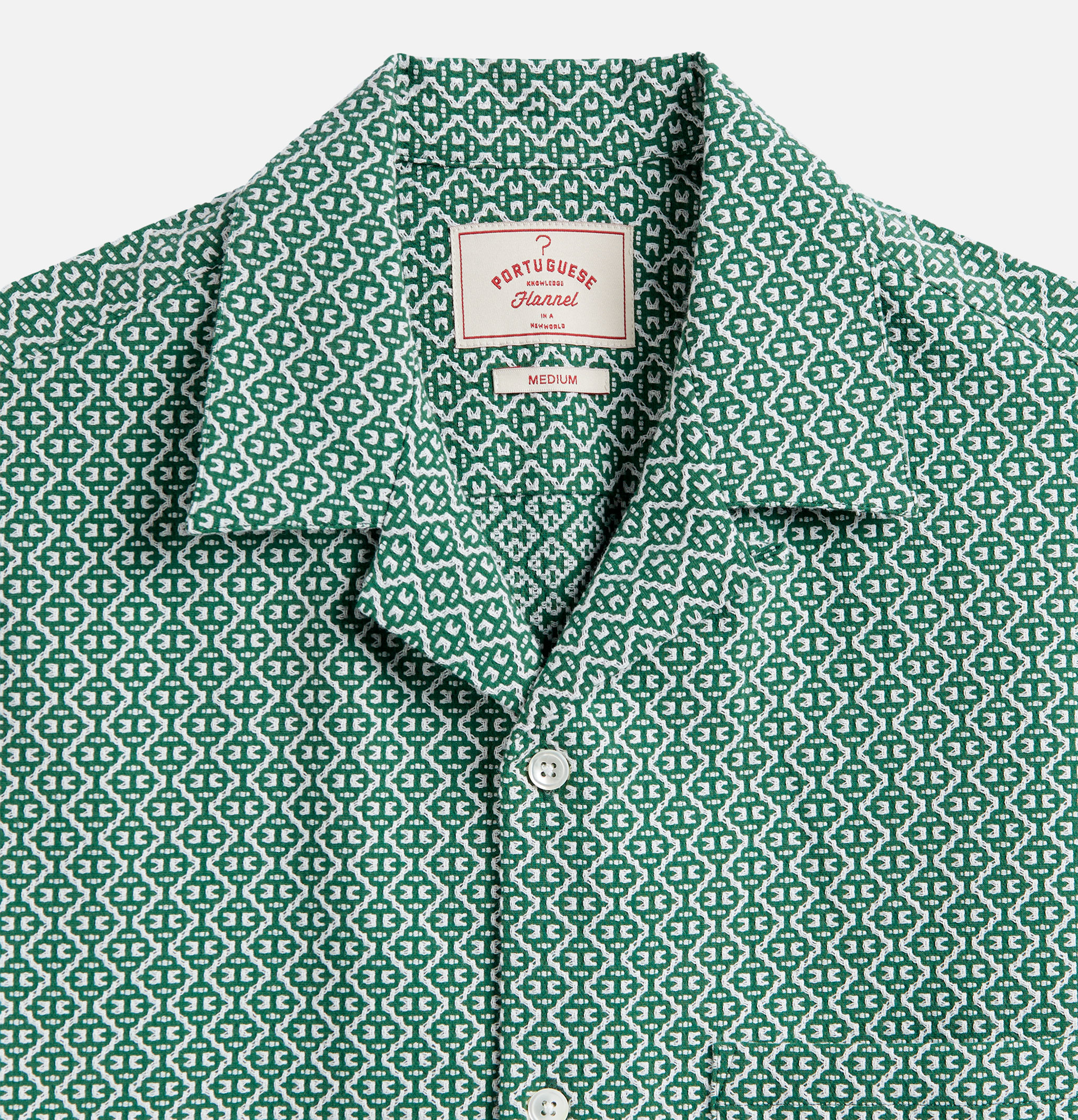 Portuguese Flannel Shirt Tile Green