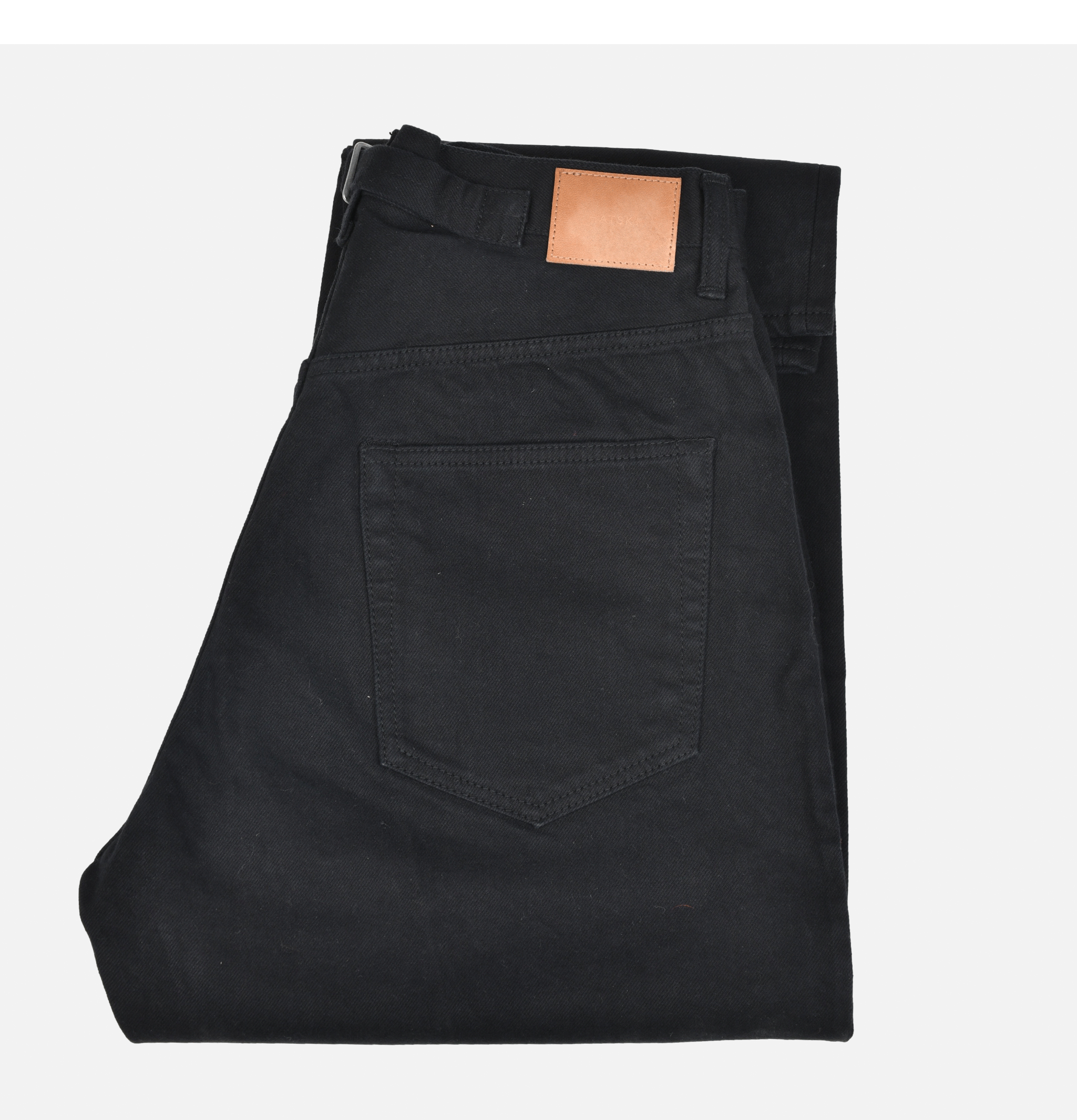 Hatski Back Buckle Denim Noir