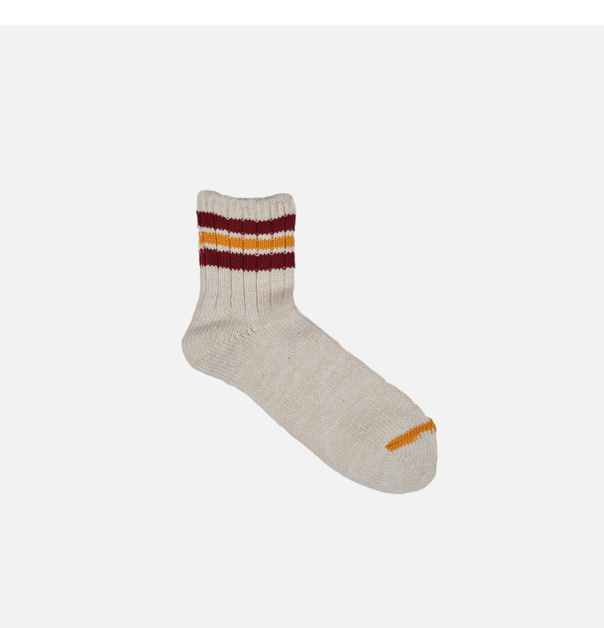 Anonymous ISM 3line Slub Quater Socks Wine