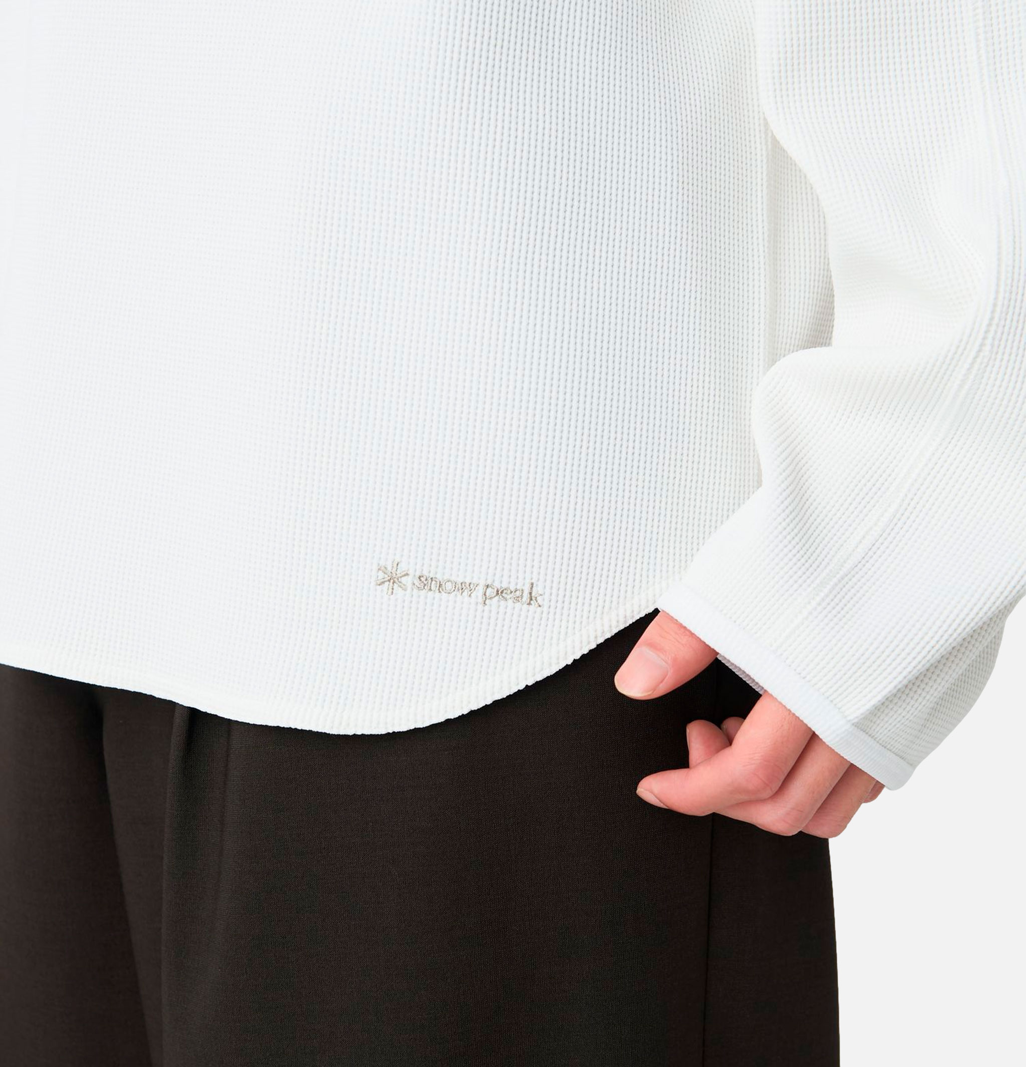 Snow Peak Dry Waffle L/s Tee White