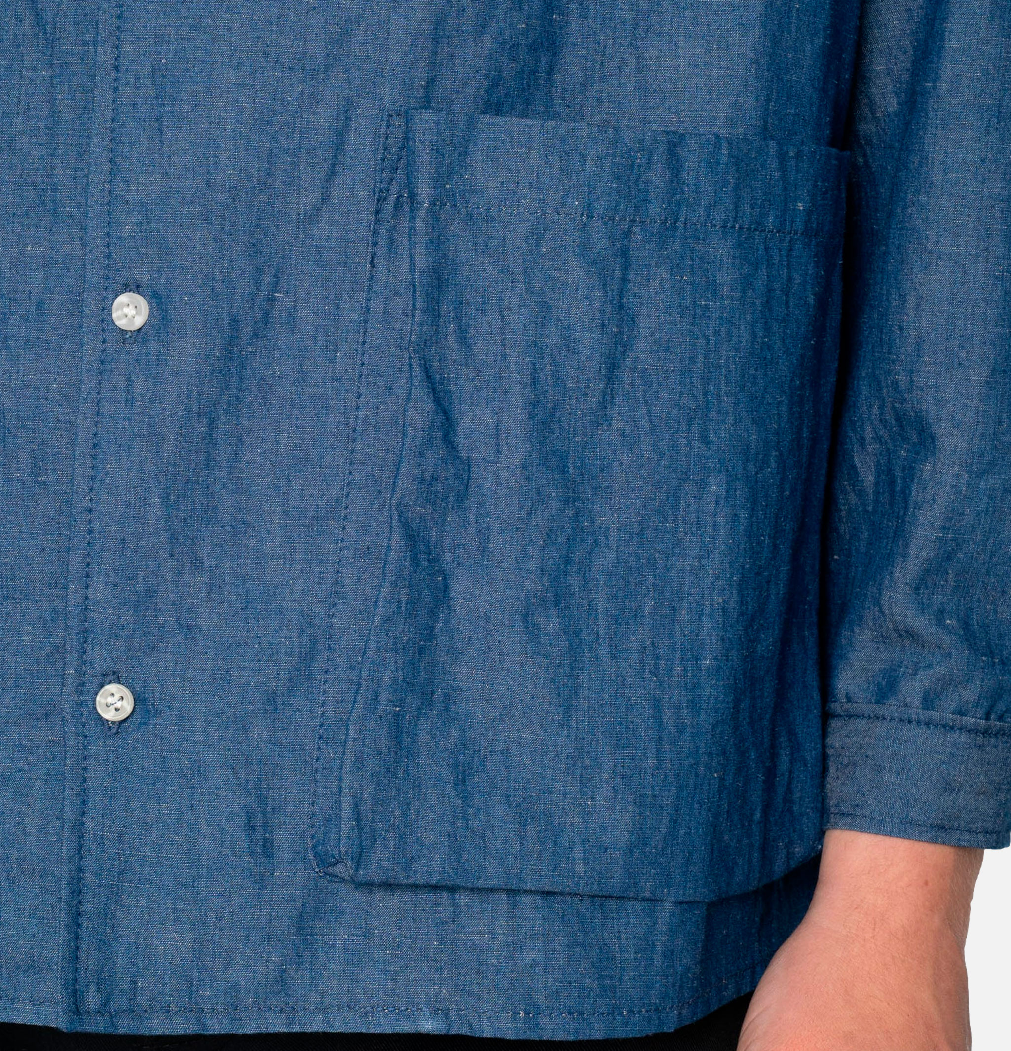 Naked & Famous Wise Guy Linen Blend Denim Jacket