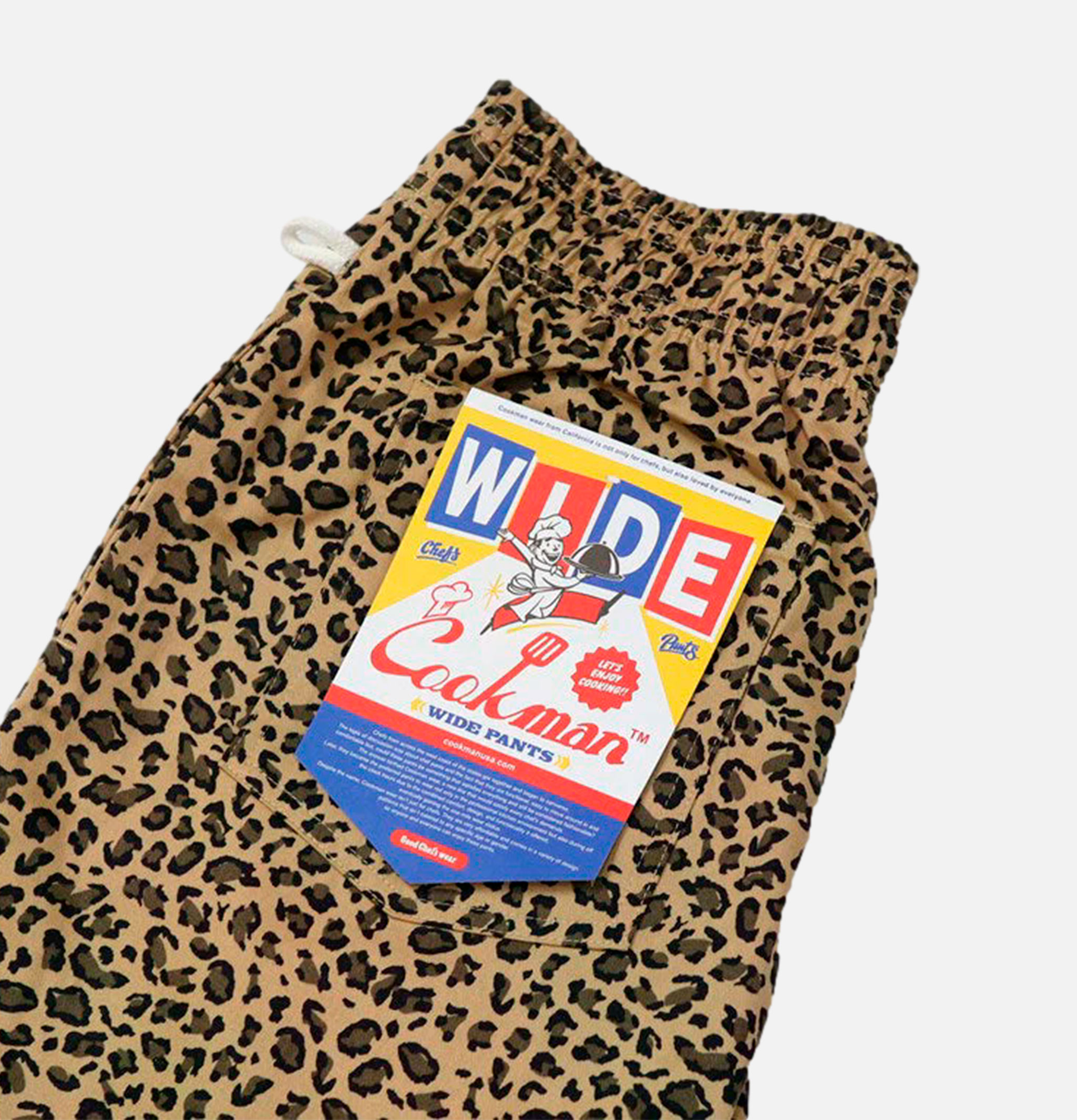 Cookman Wide Chef Pants Leopard