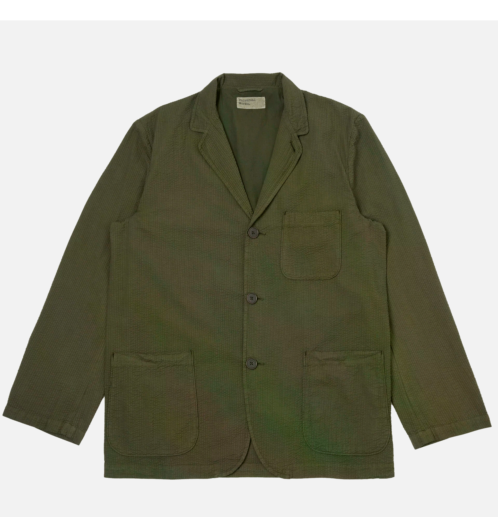 Universal Works Three Button Jacket Seersucker