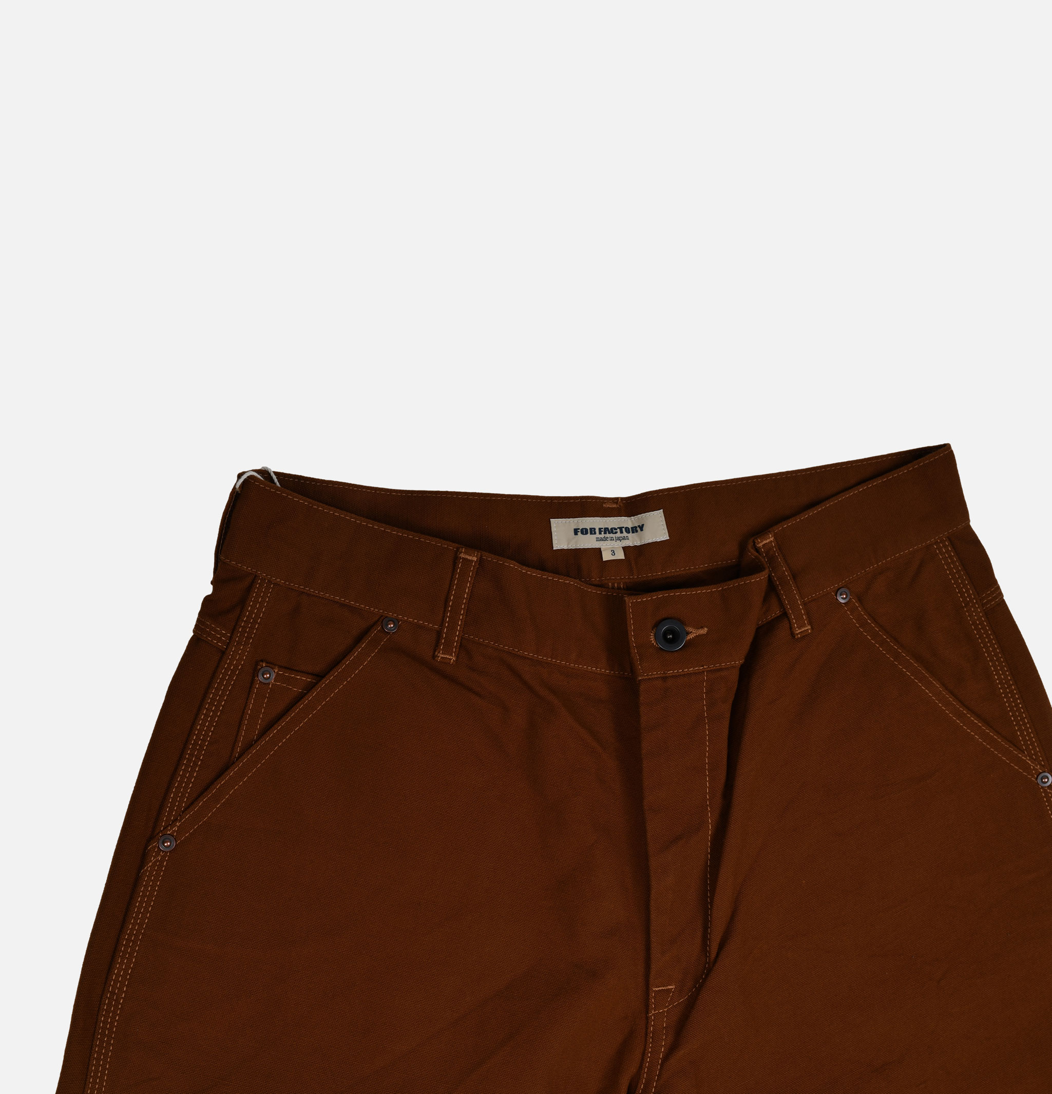 Fob Factory F0530 Brown Cotton Duck Work Pants