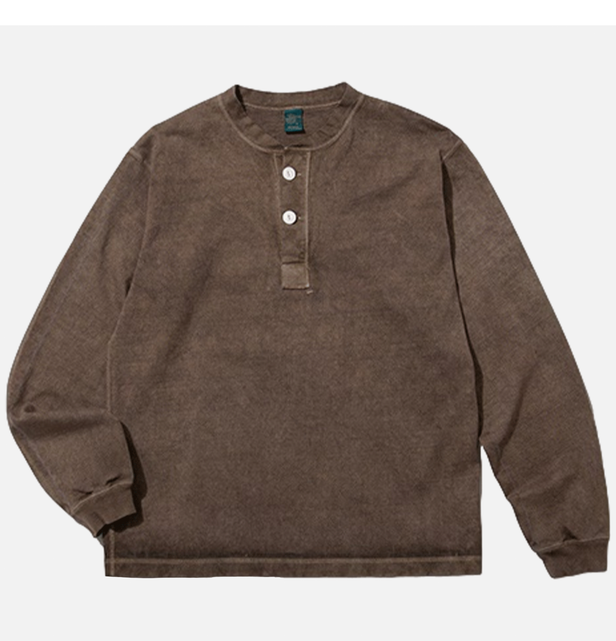 Good On Ls Heavy Henley Tee Marron