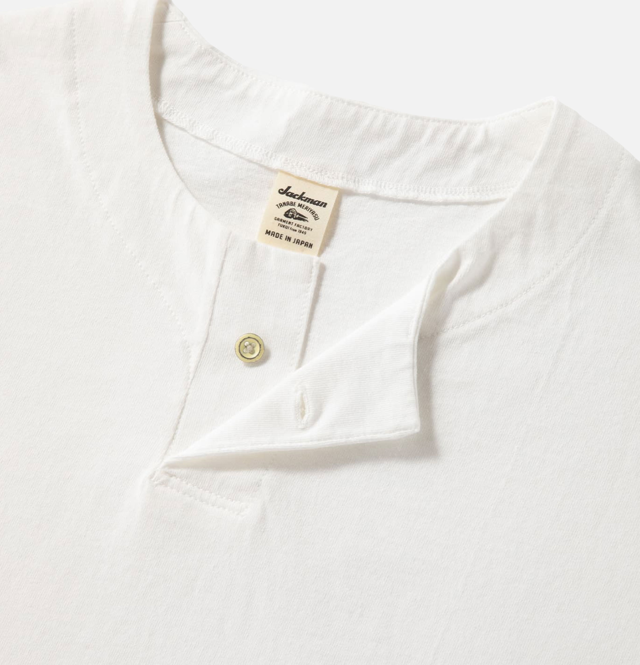 Jackman Henleyneck White T-Shirt