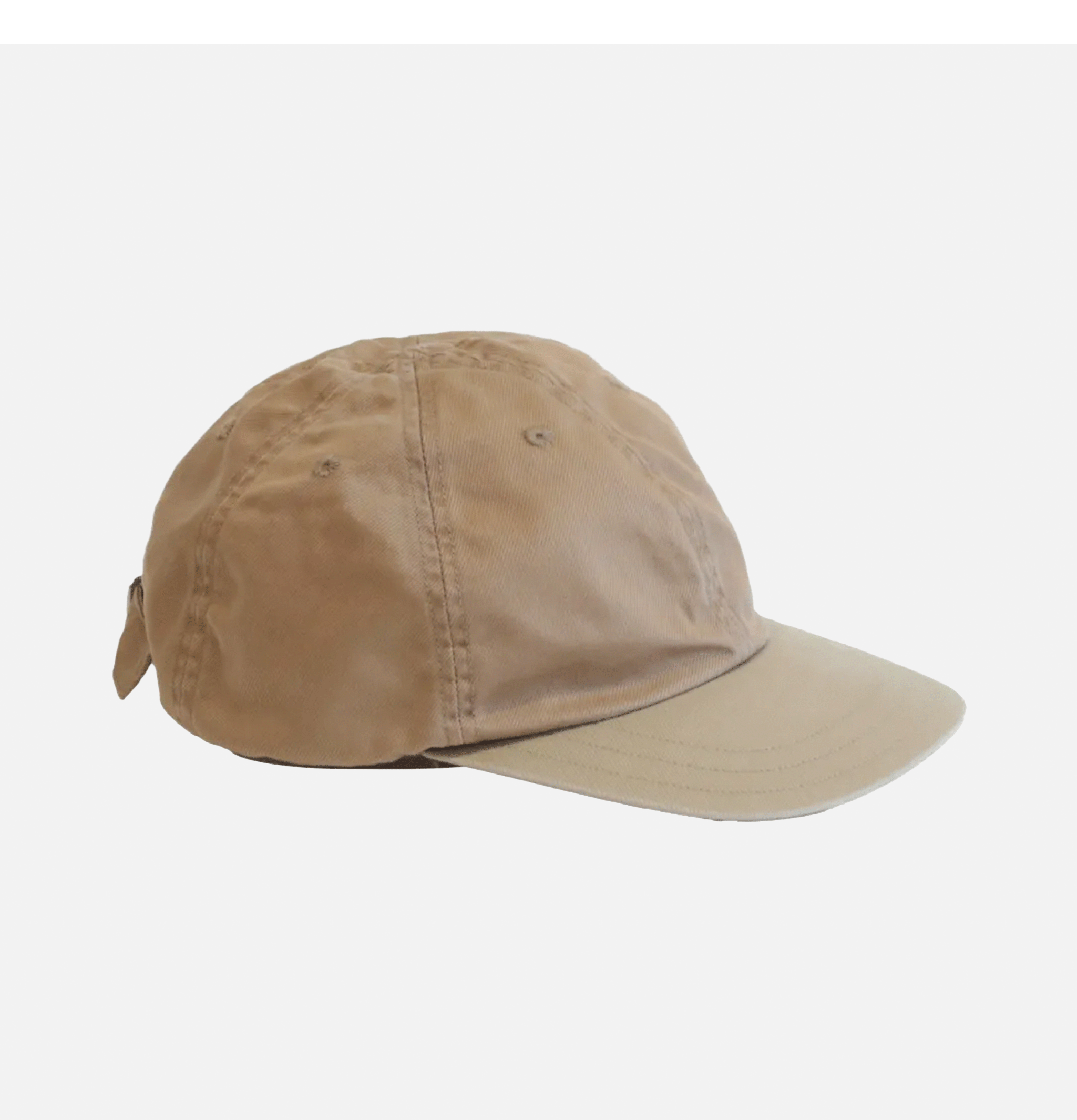 Decho Mil Drill Bicolor Ball Cap Buckle Beige