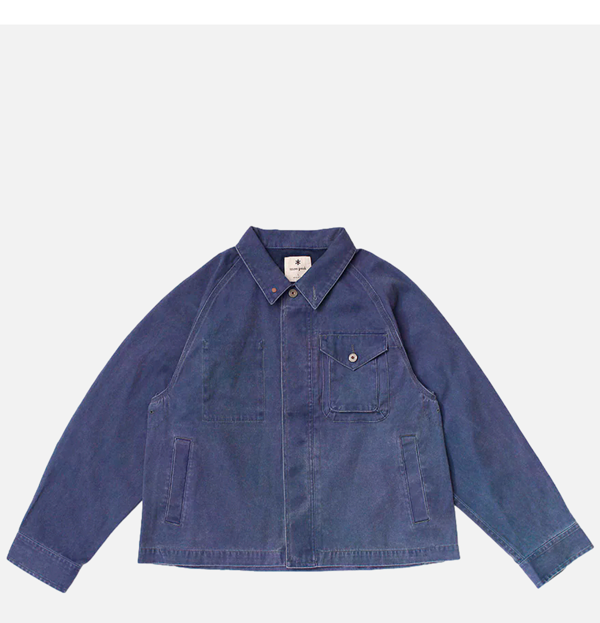 Snow Peak Sulfur Dyed Fade Coverall Blue