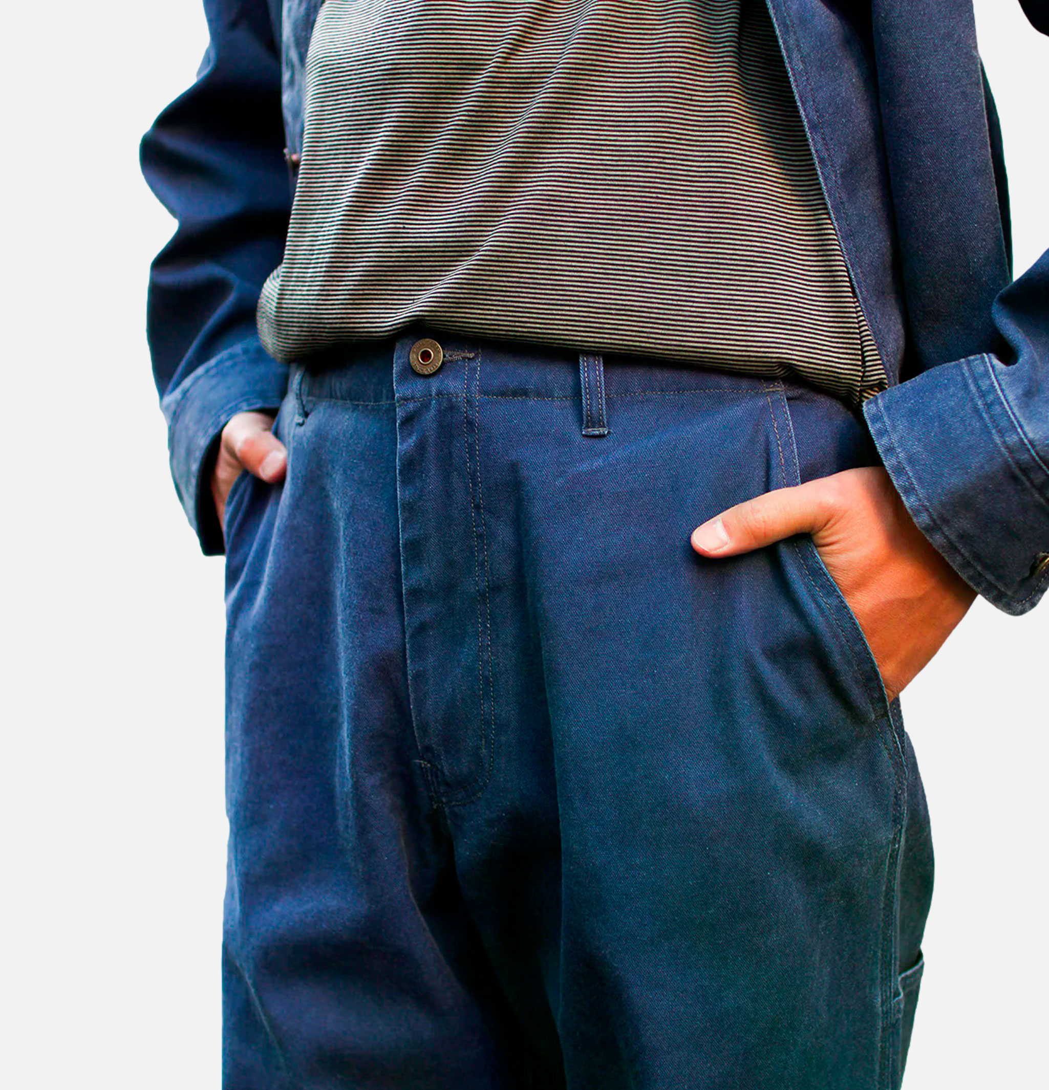 Snow Peak Sulfur Dyed Fade Pants Blue