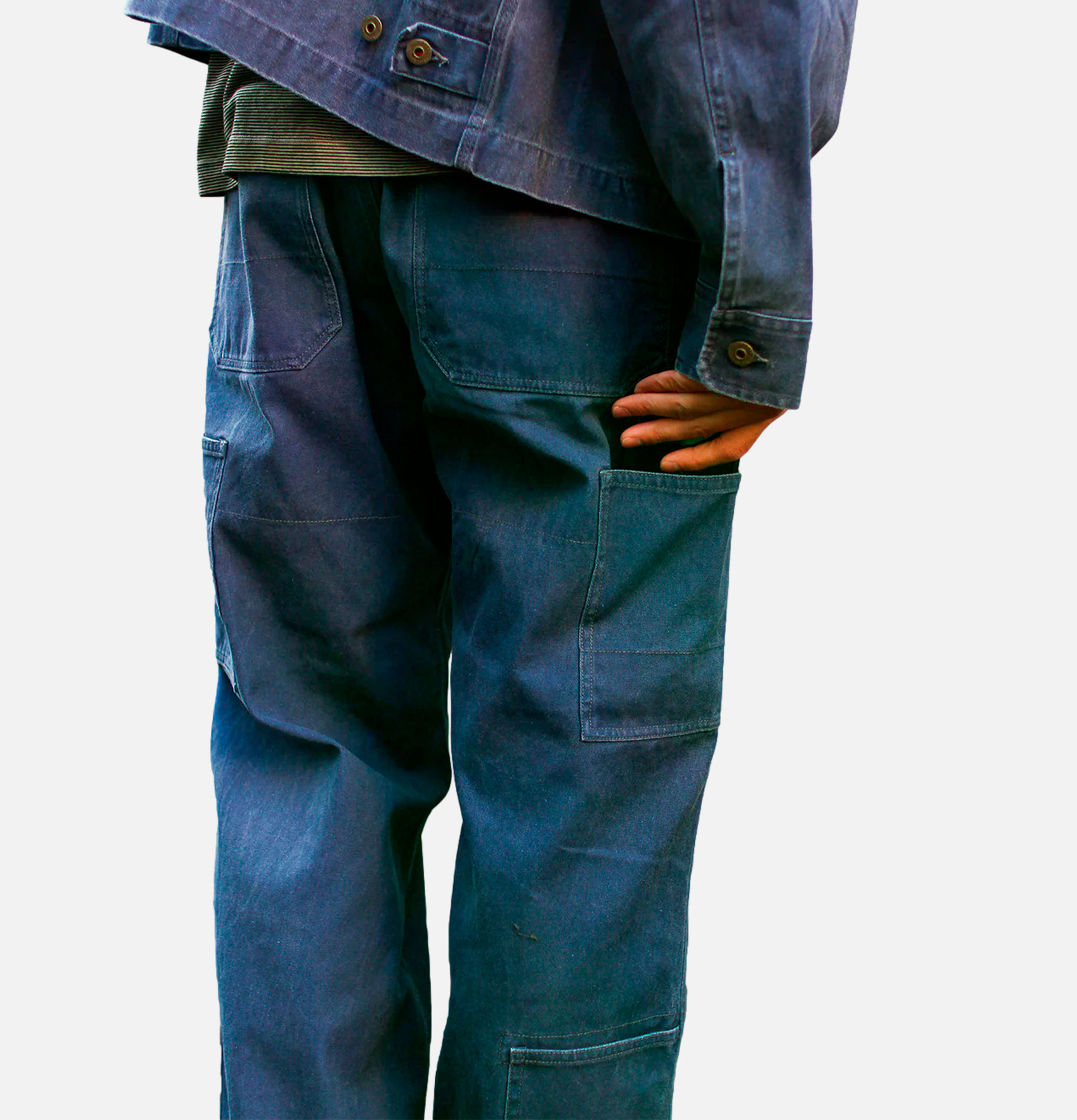 Snow Peak Sulfur Dyed Fade Pants Blue