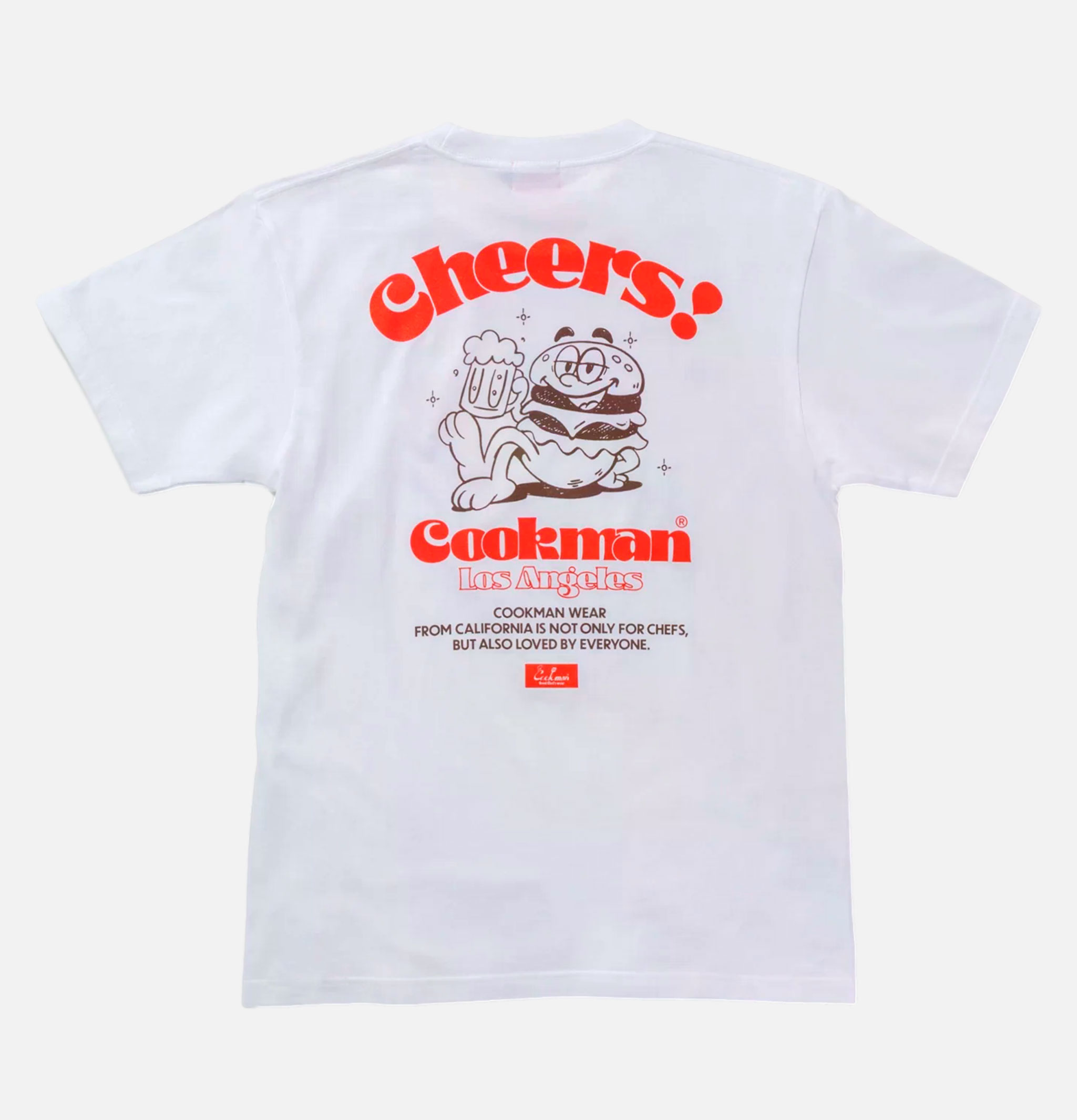 Cookman Cheers Burger Tee White