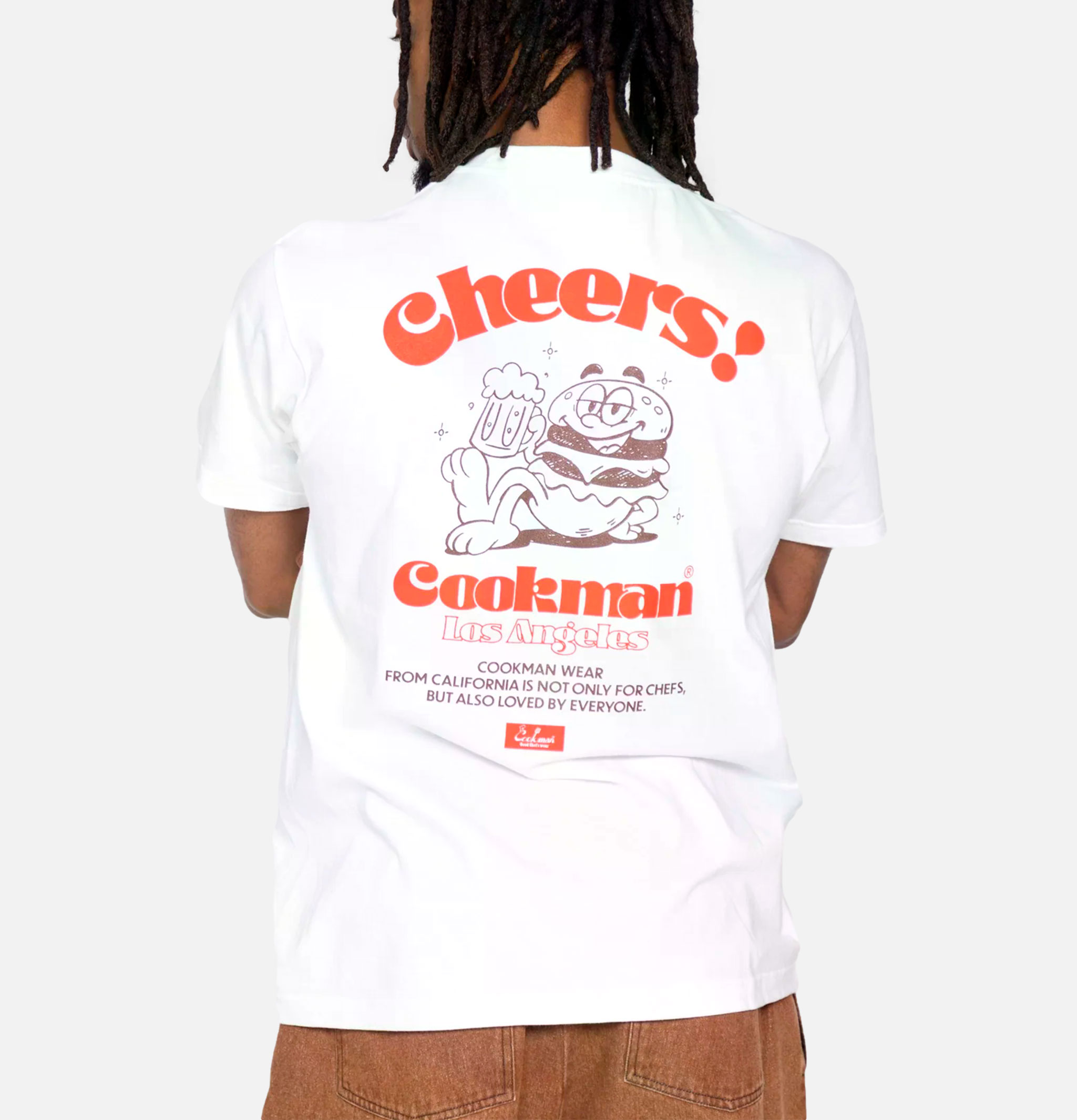 Cookman Cheers Burger Tee White