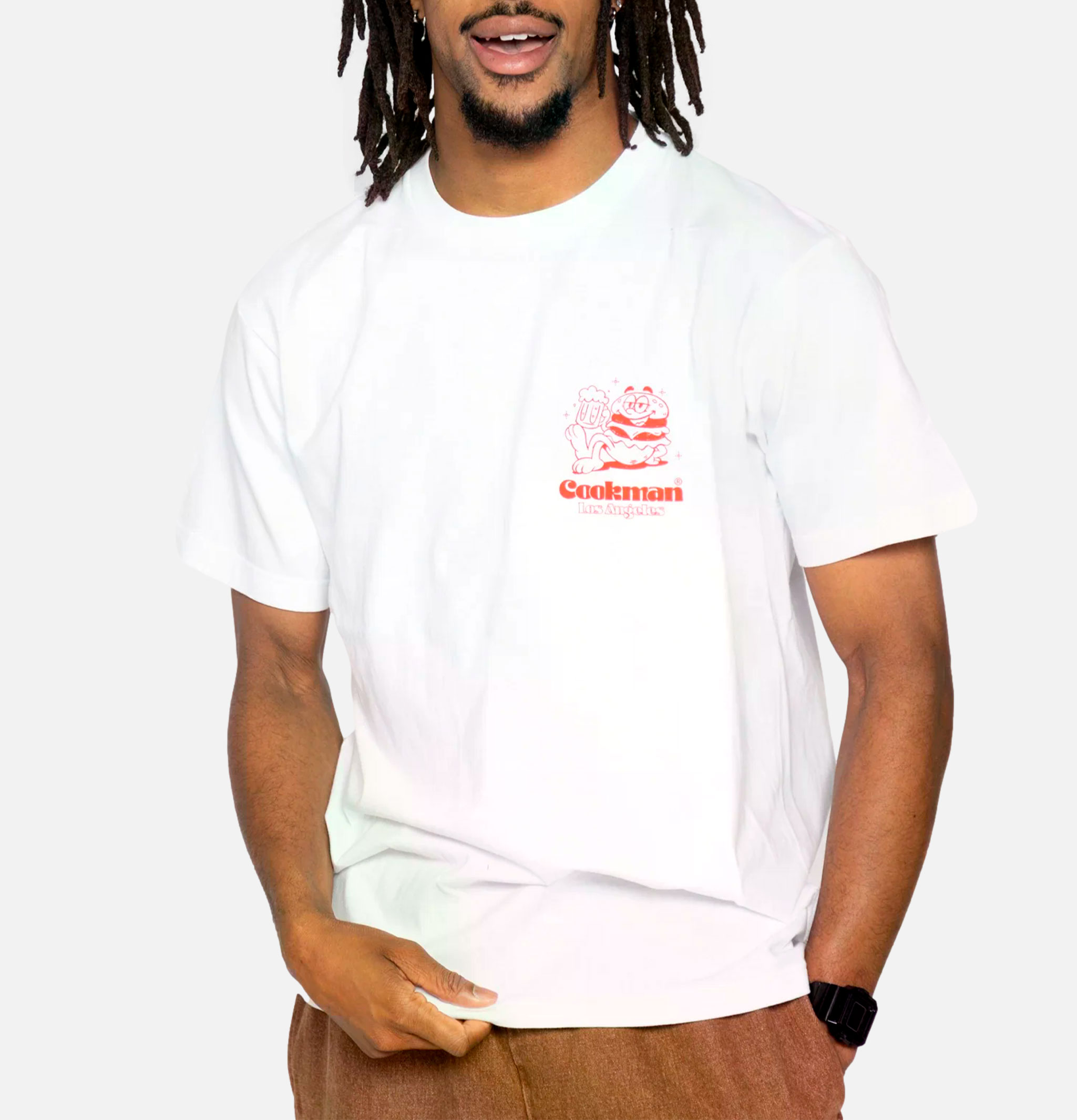 Cookman Cheers Burger Tee White