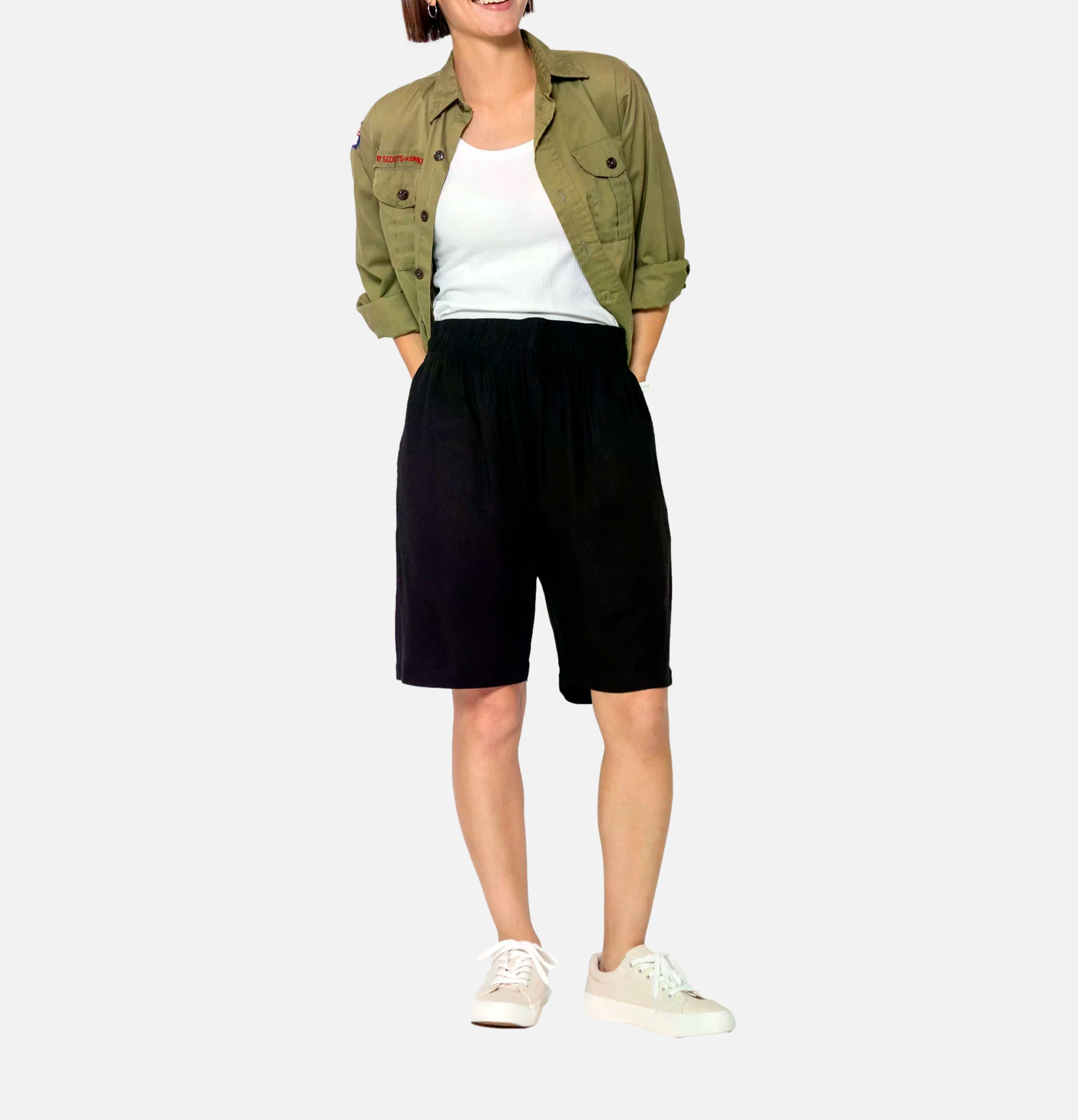 Cookman Chef Short Linen Black