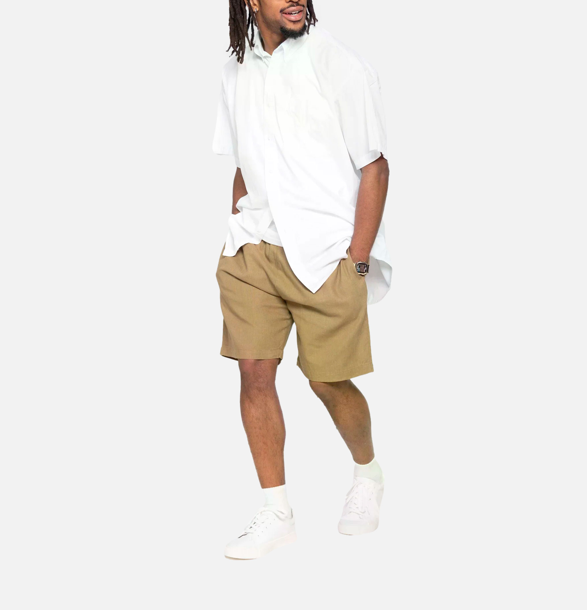 Cookman Chef Short Linen Olive