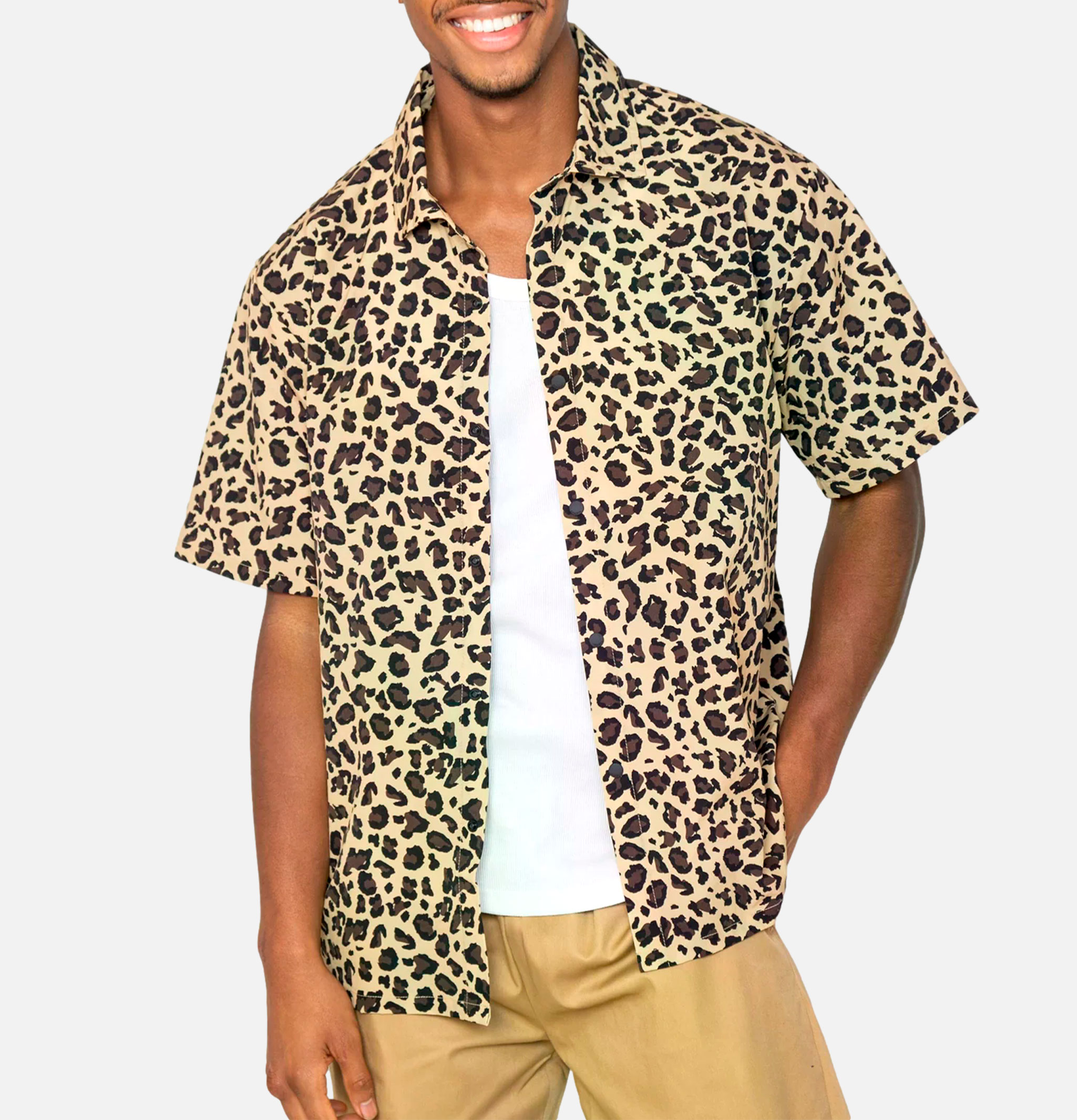 Cookman Work Shirt Shortsleeve Leopard