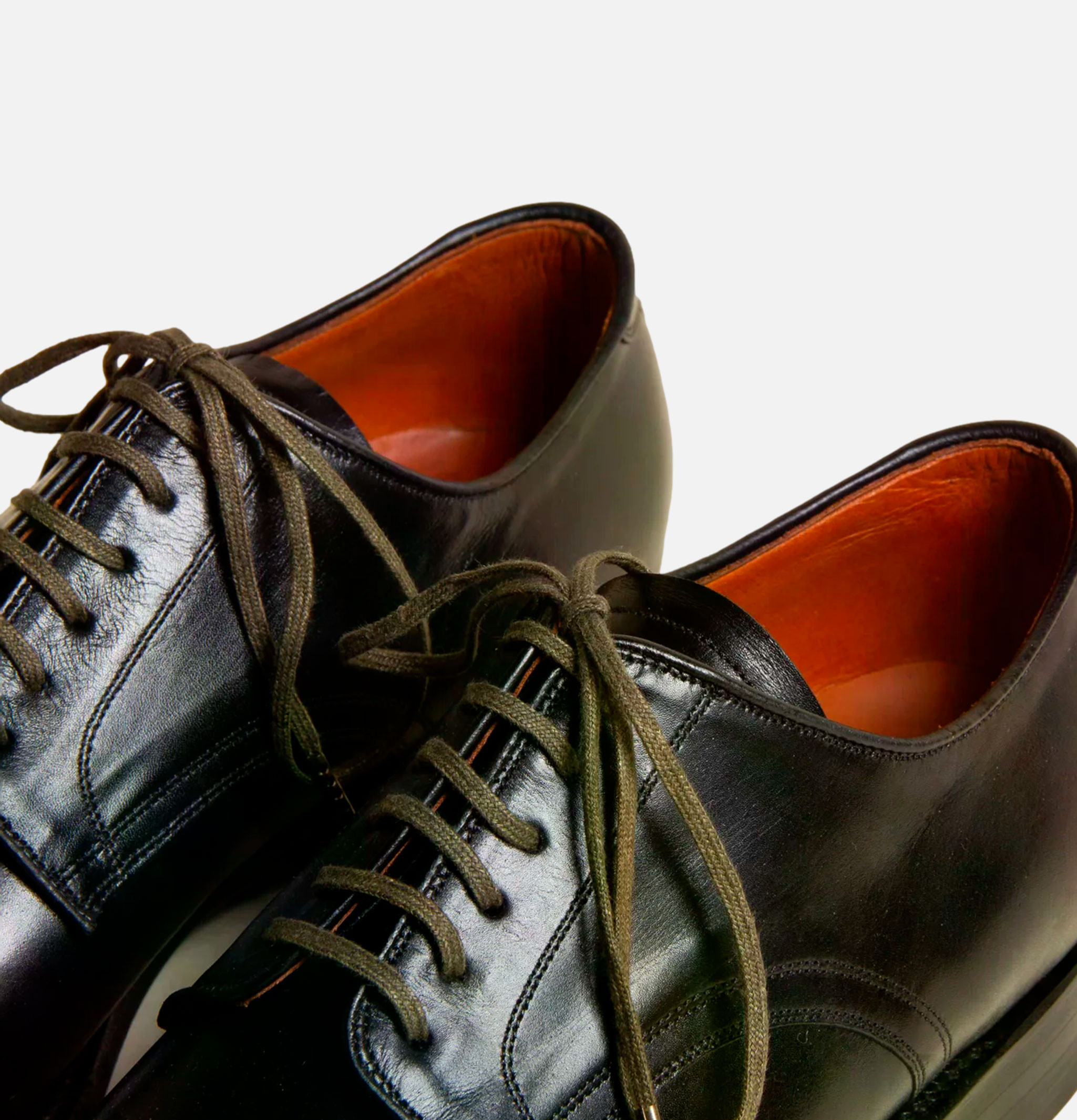 Sanders Navvy Cut Shoe Nero Kangaroo