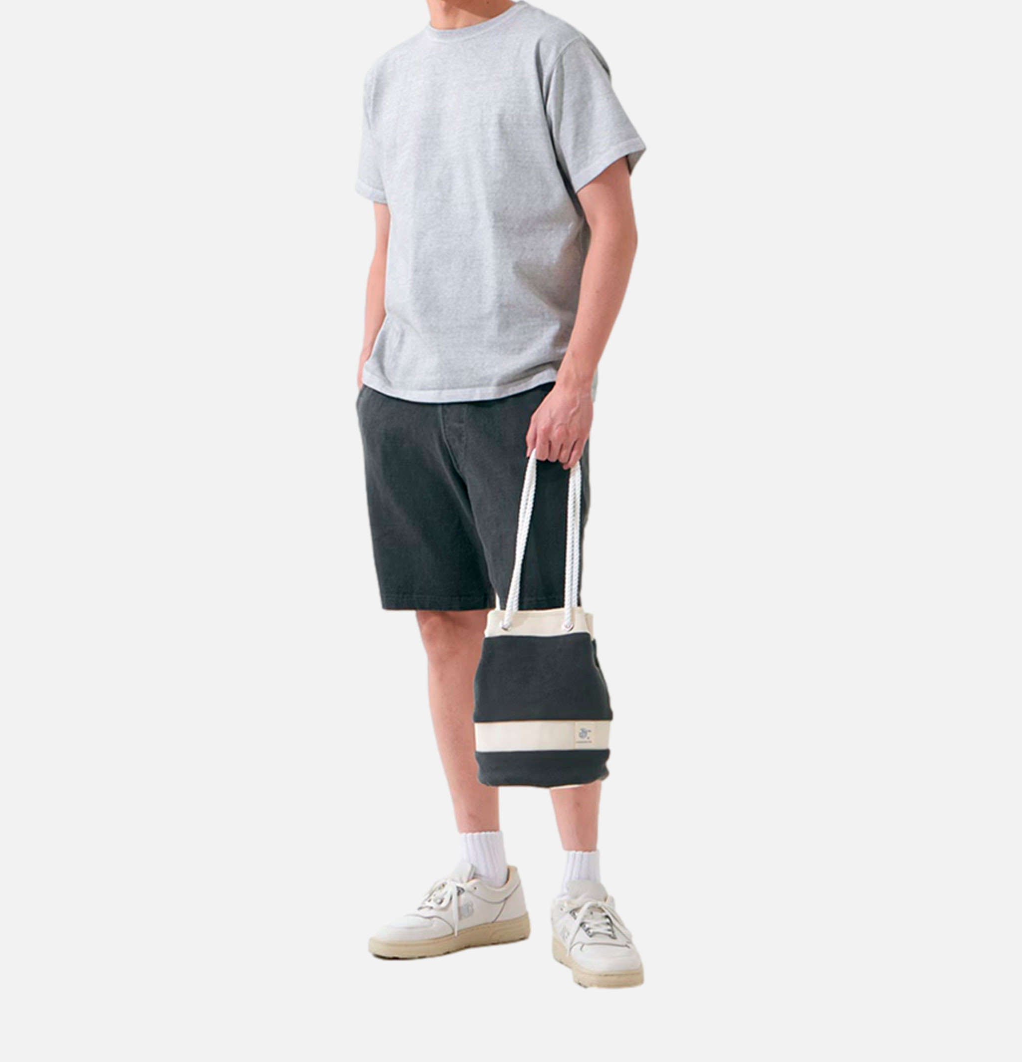 Good On Japan Heavy Crew Tee Ash Grey