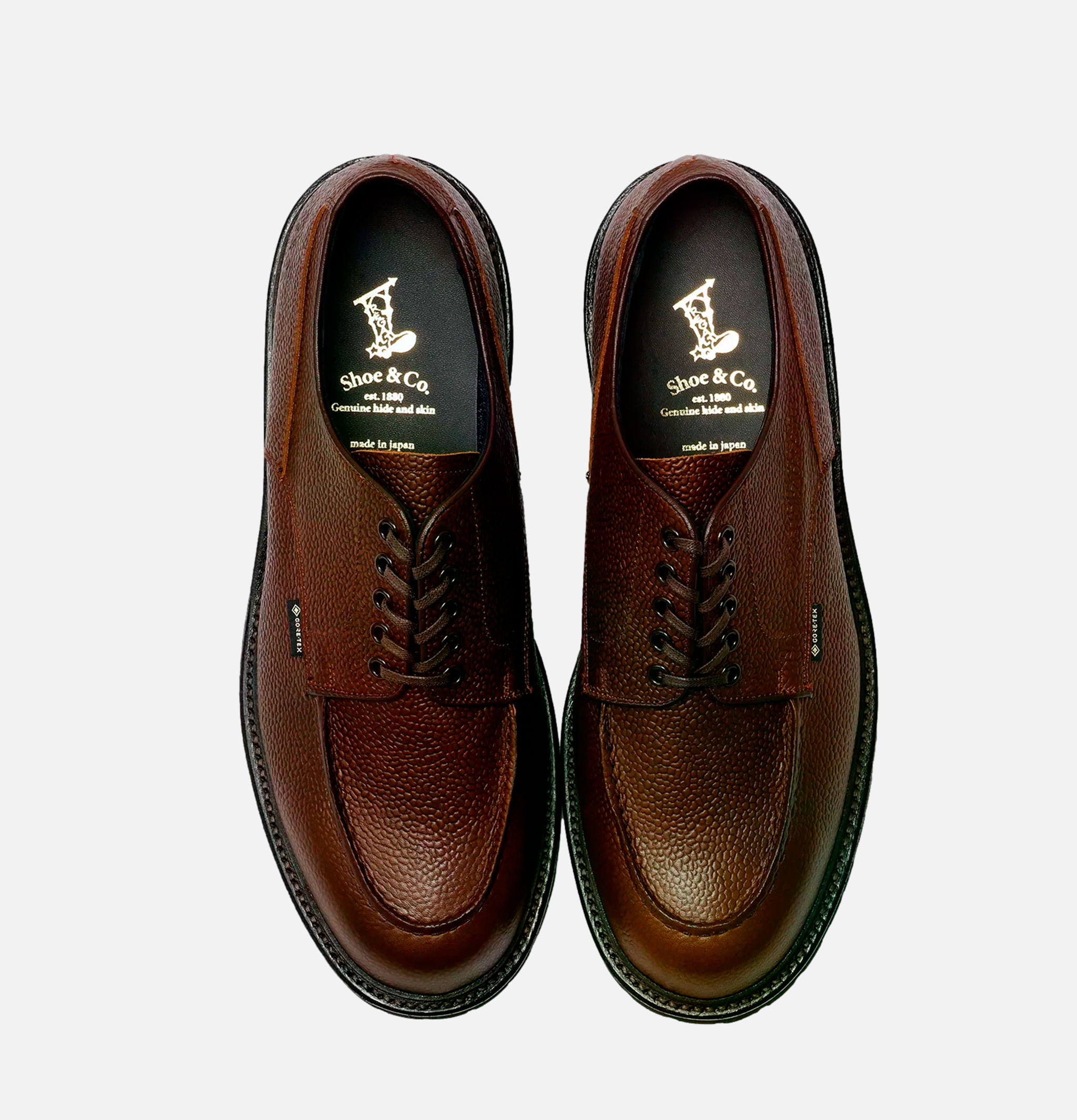 Regal Shoe & Co U Tip Gore Tex Embossed Dark Brown
