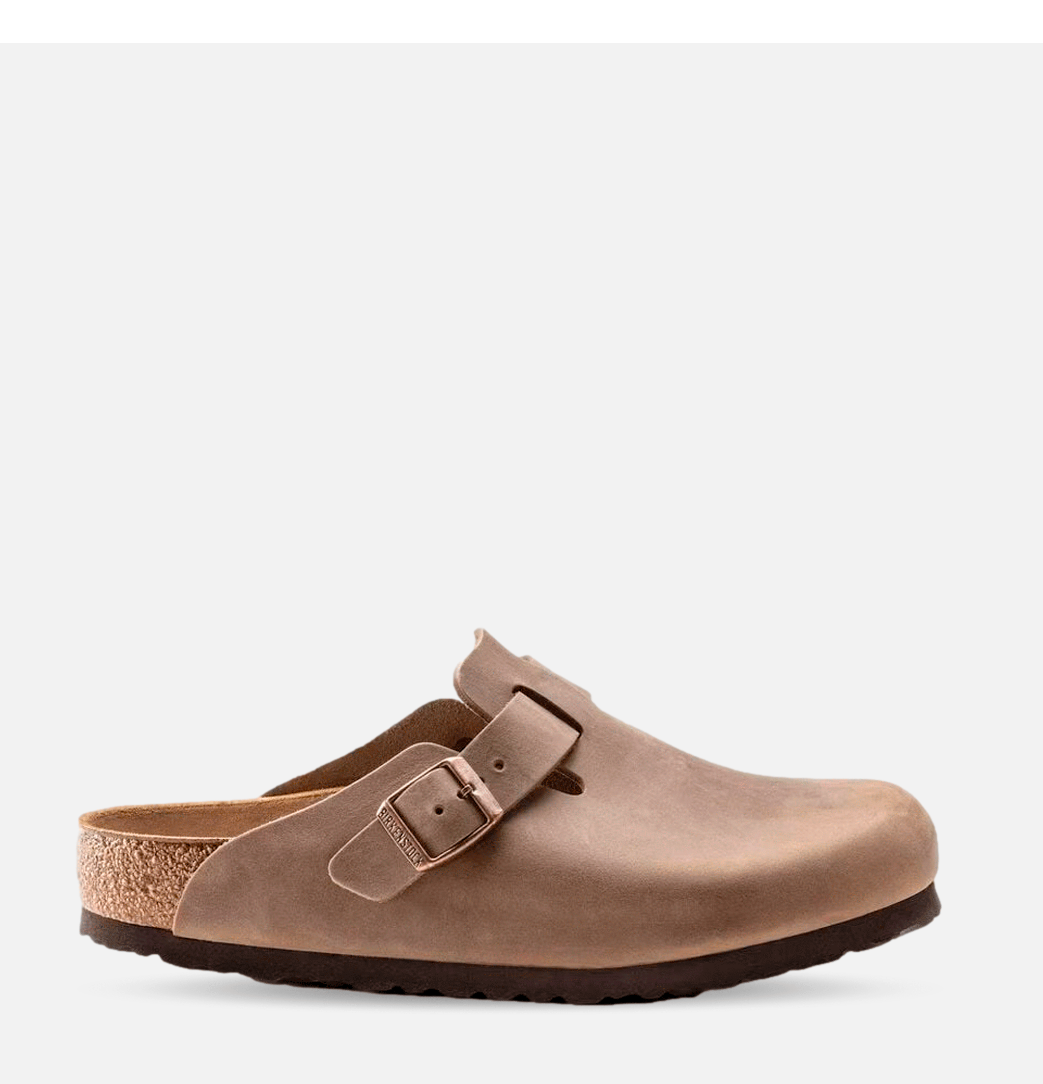 Birkenstock Boston Regular Cuir Huilé Tobacco Lit de Pied Souple