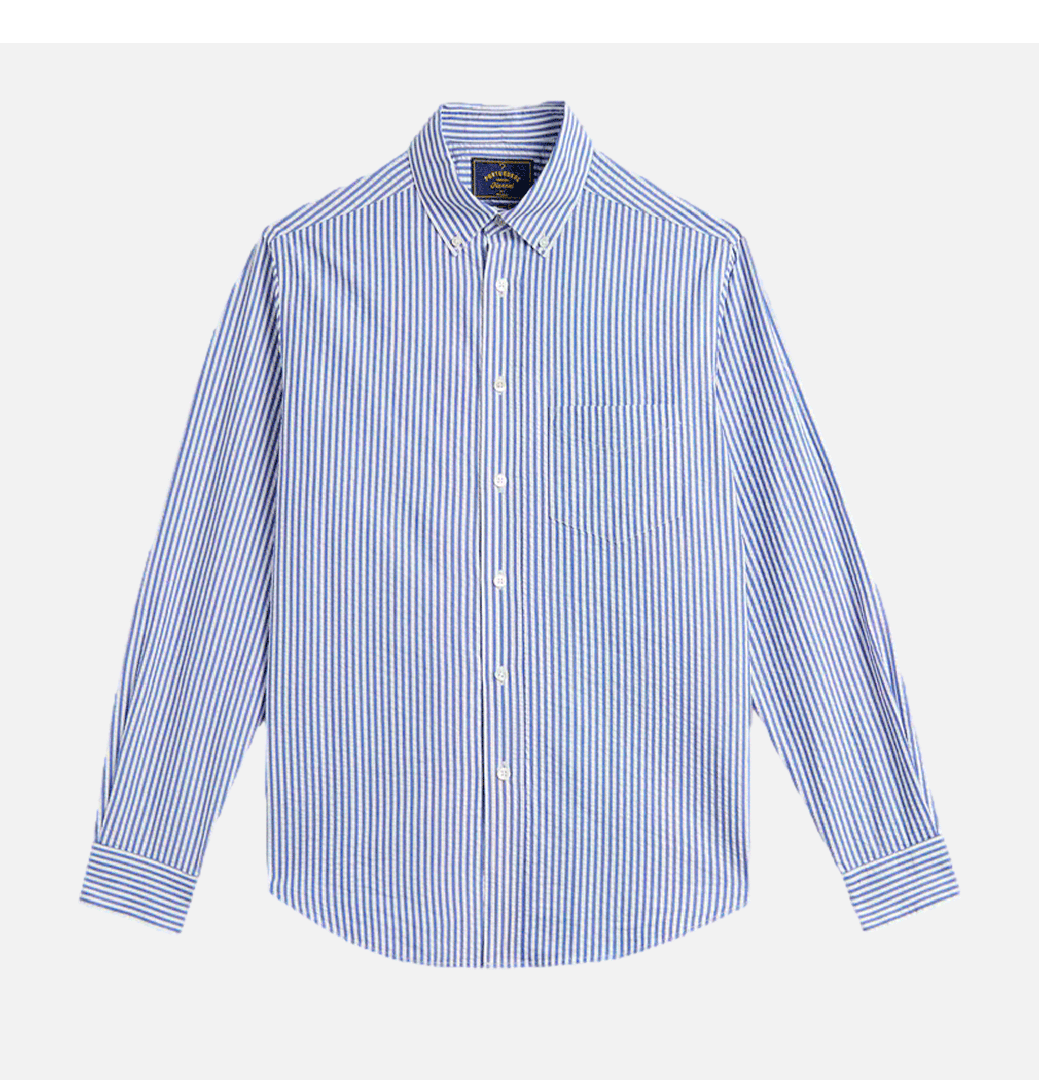 Portuguese Flannel Chemise Atlantico Stripe Bleu