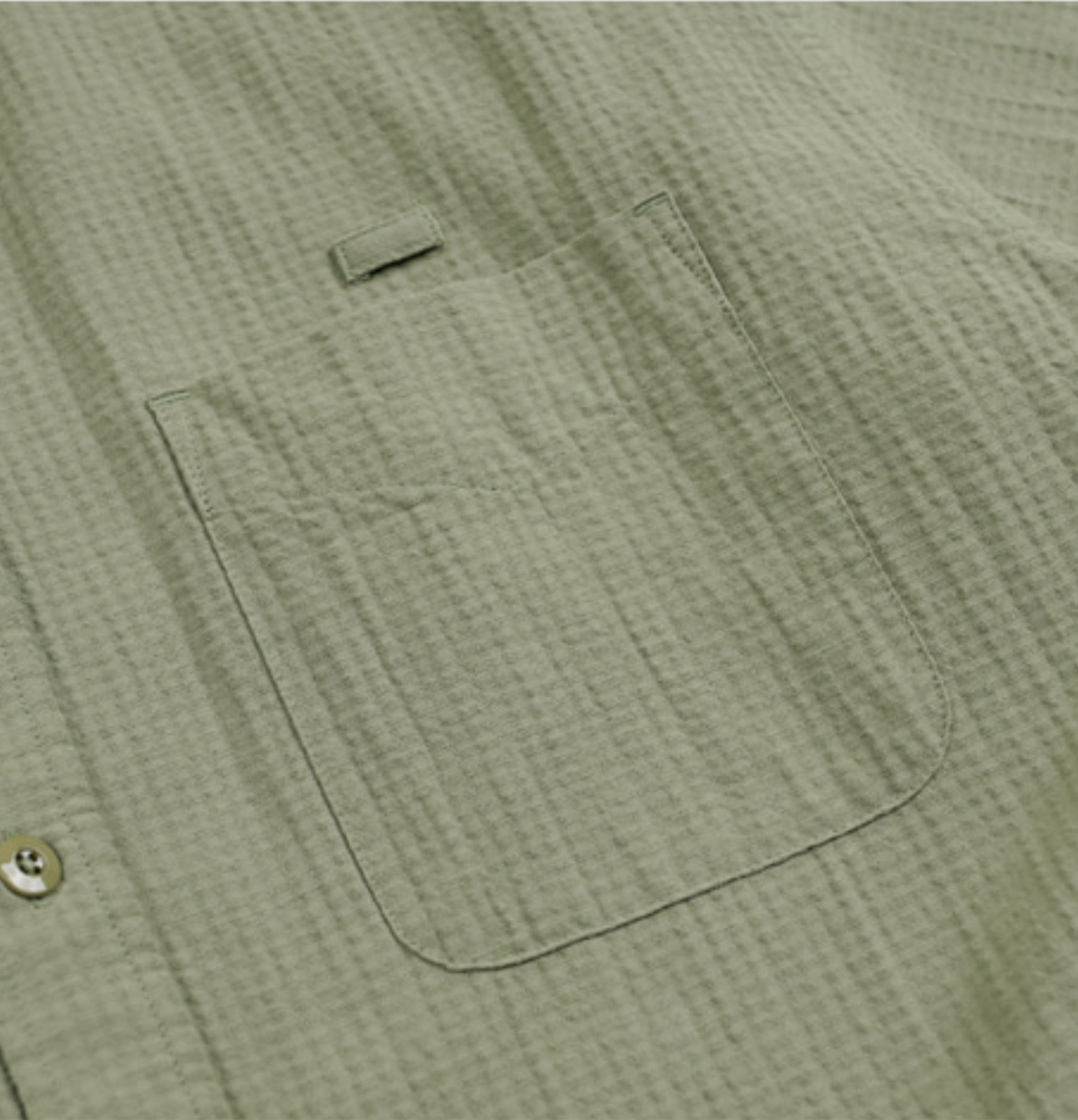 Frizmworks Chemise Dobby Seersucker Half Olive