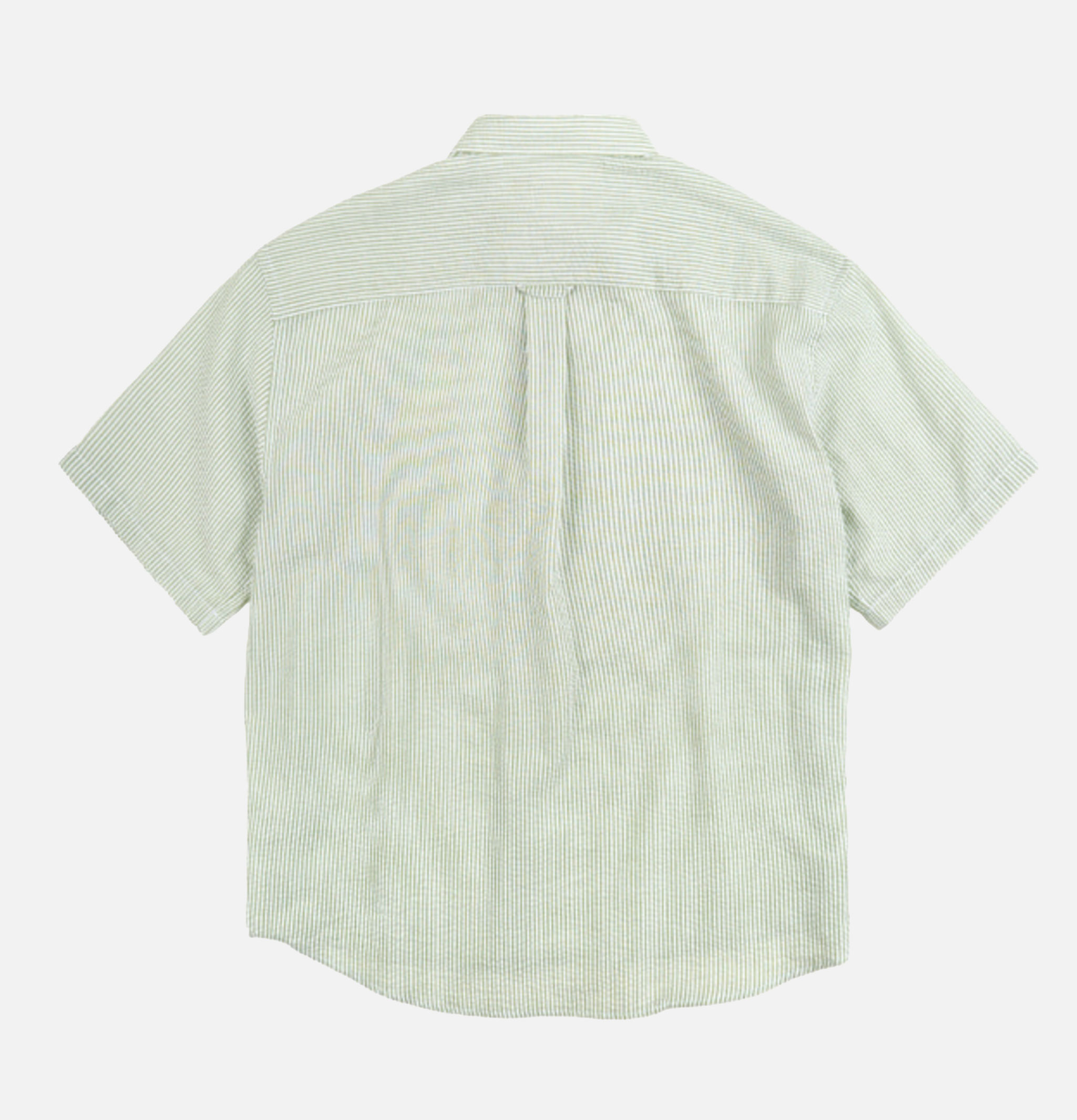 Frizmworks Og Stripe Seersucker Half Shirt in Green