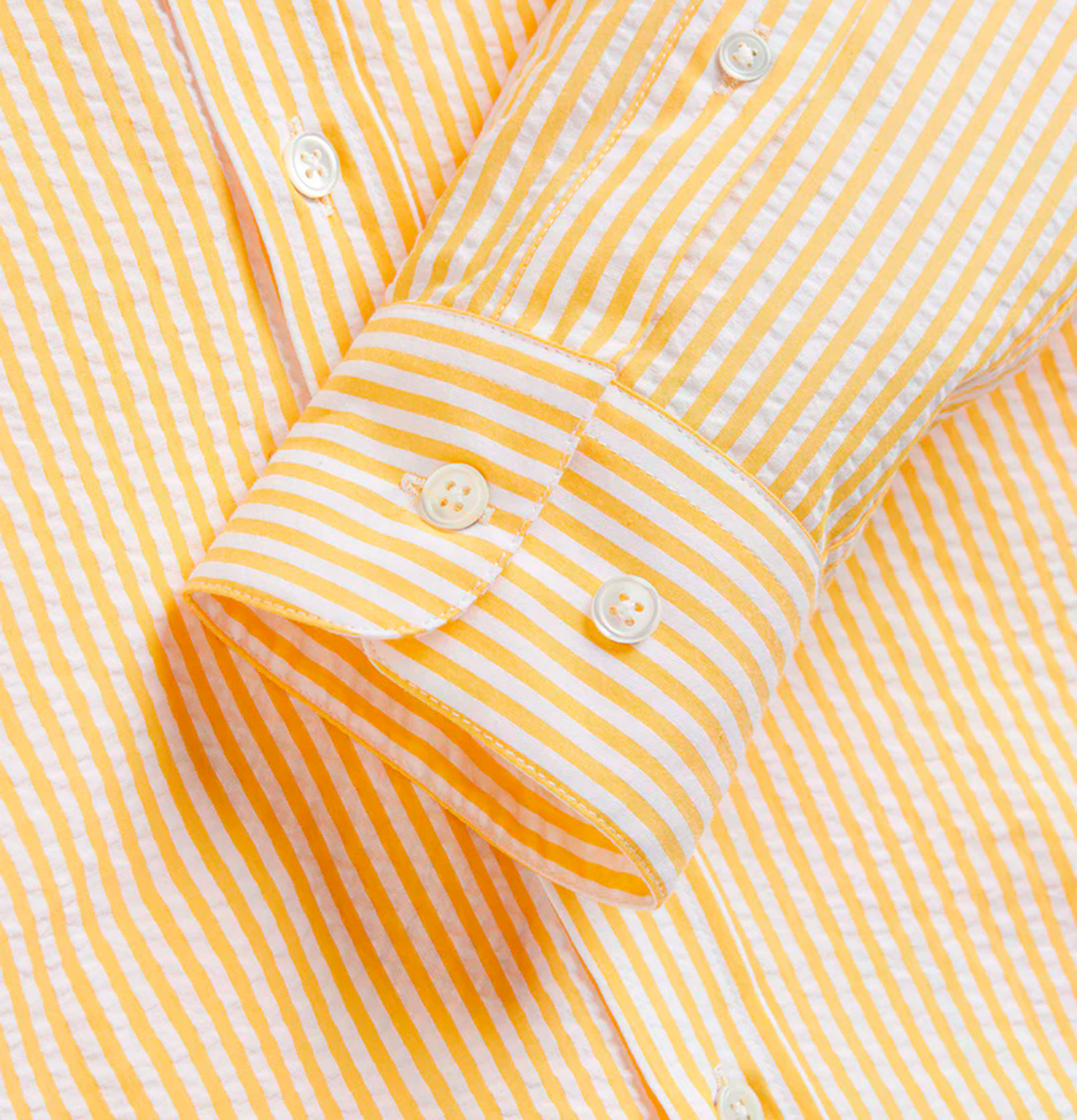 Portuguese Flannel Chemise Atlantico Stripe Jaune