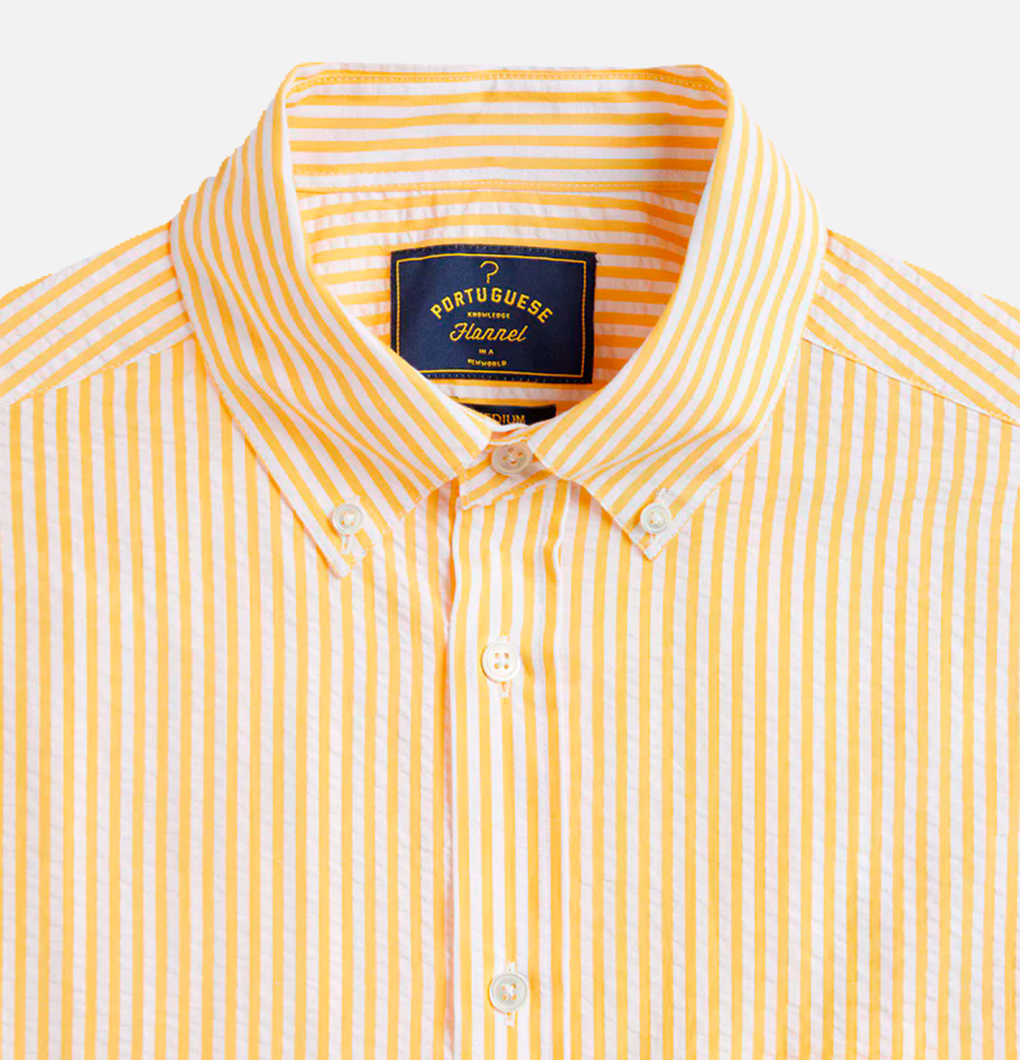 Portuguese Flannel Chemise Atlantico Stripe Jaune