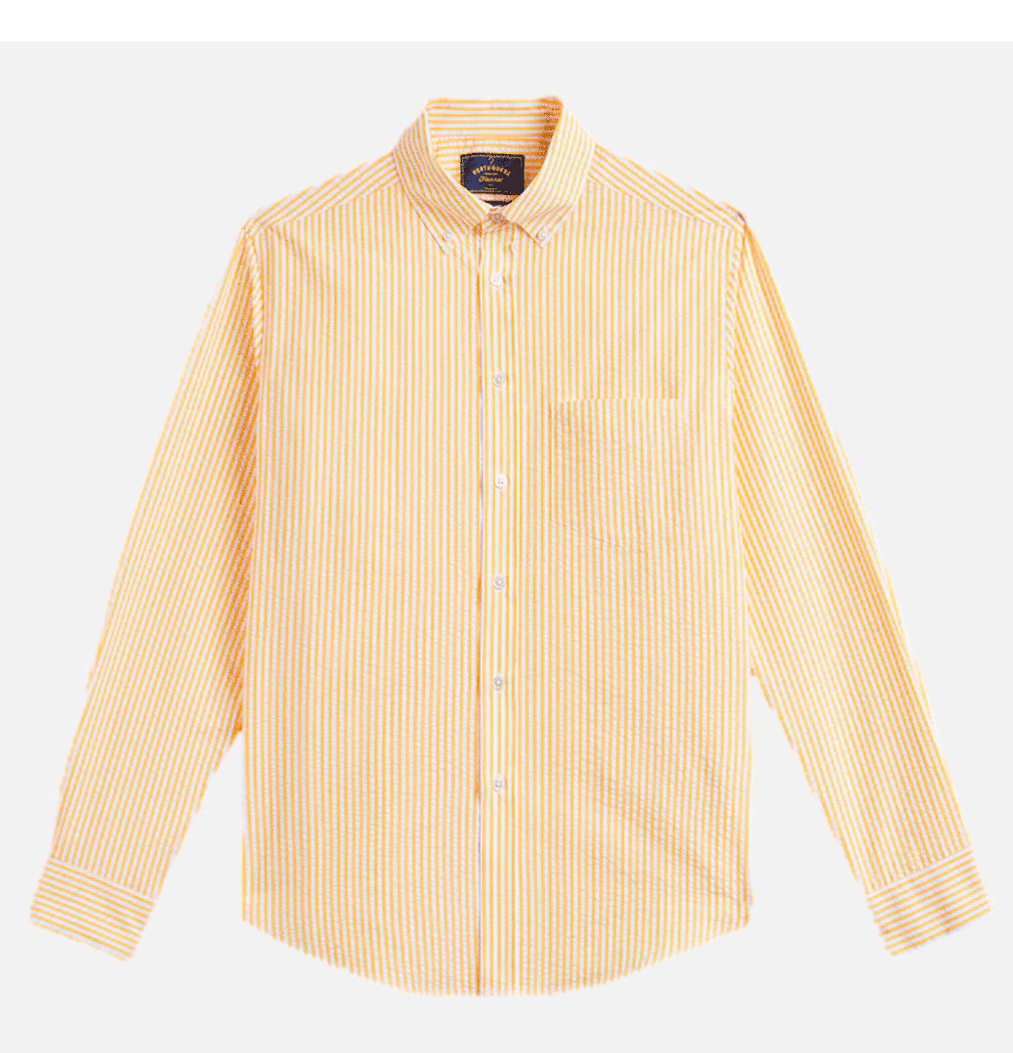 Portuguese Flannel Chemise Atlantico Stripe Jaune