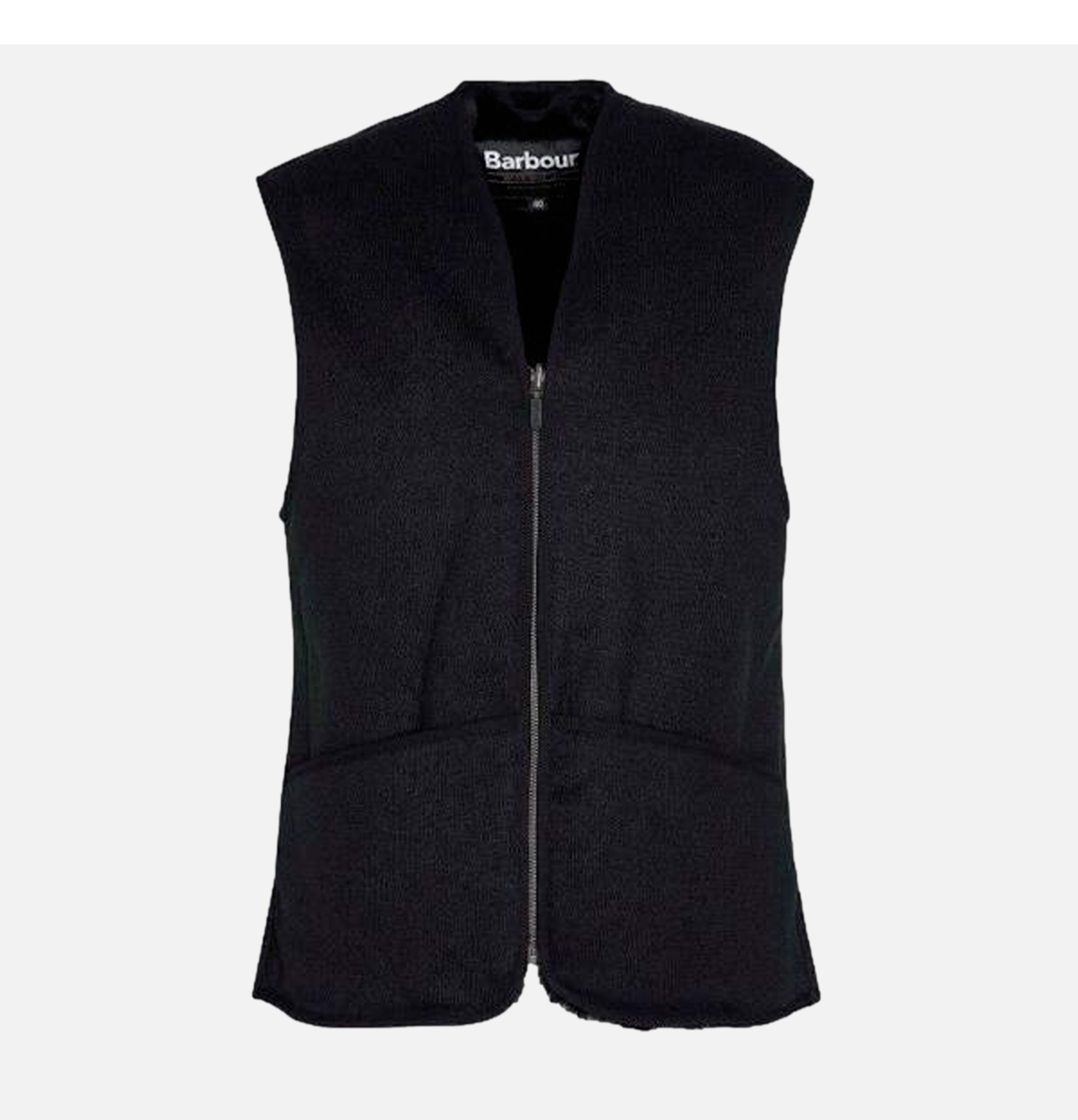 Barbour Gilet Warm Pile Zip Noir