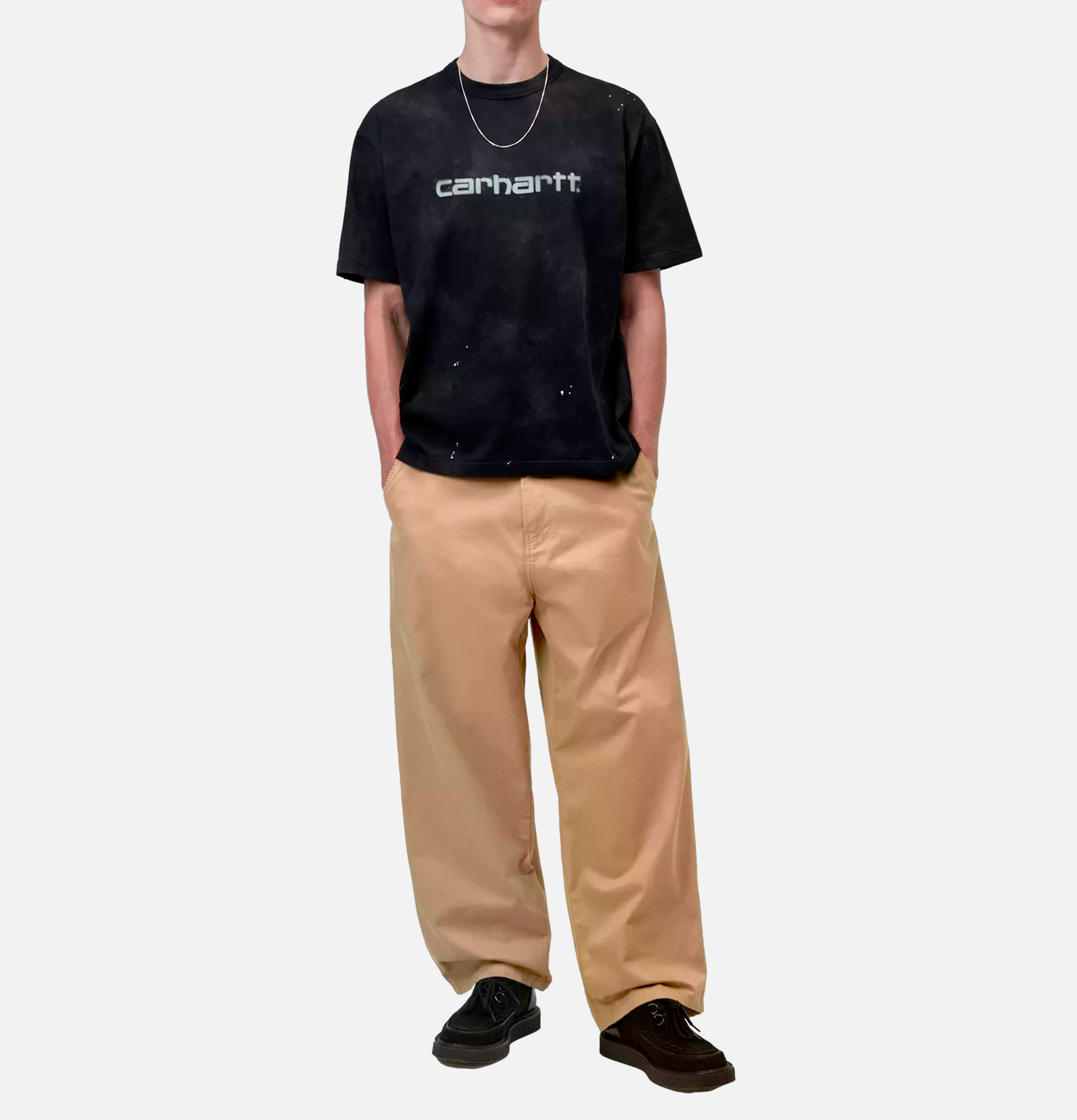 CARHARTT WIP Brady Pants in Copper Twill Leather