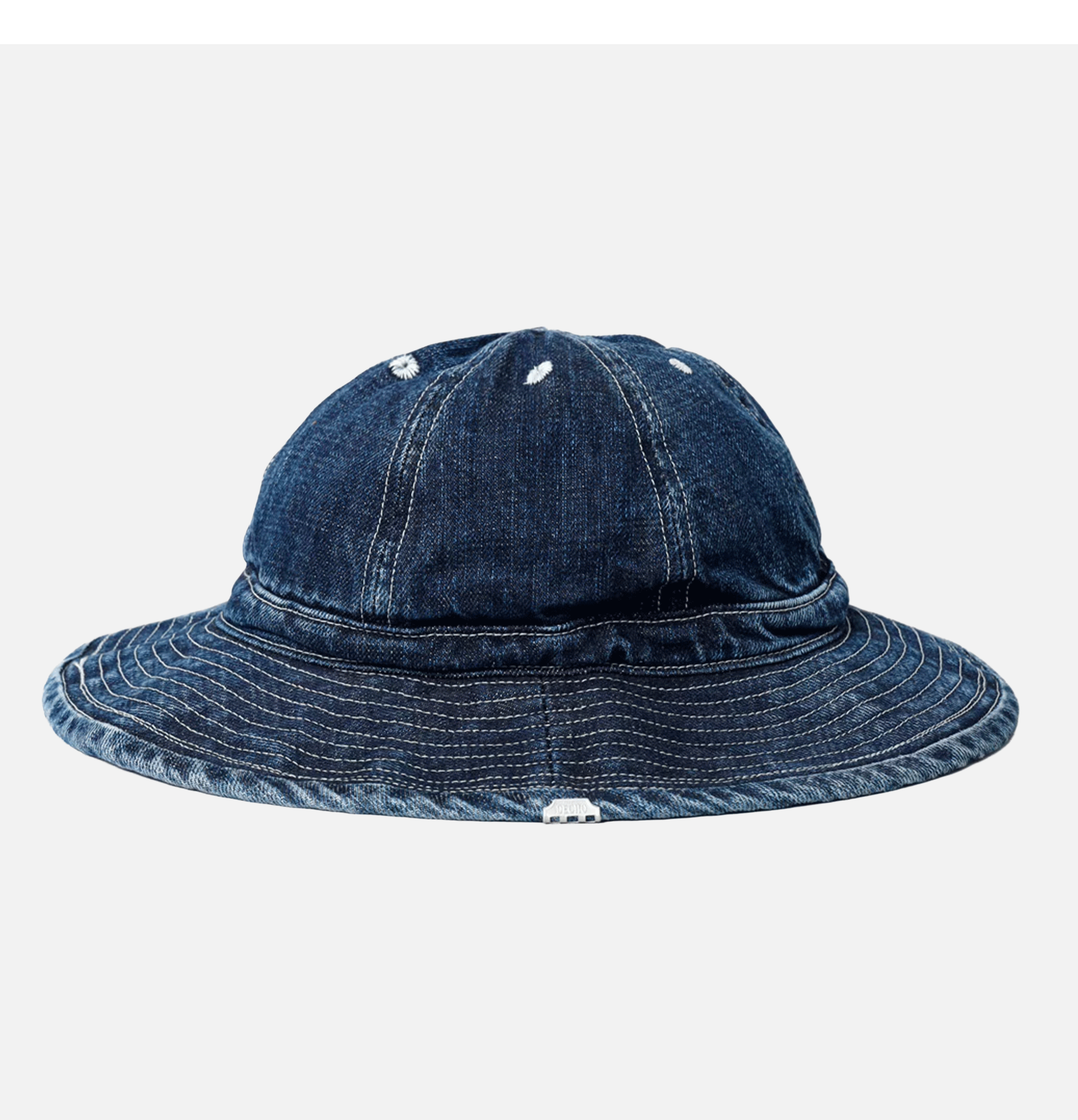 Decho Xx Denim 6-Panel Buckle Cap, Indigo