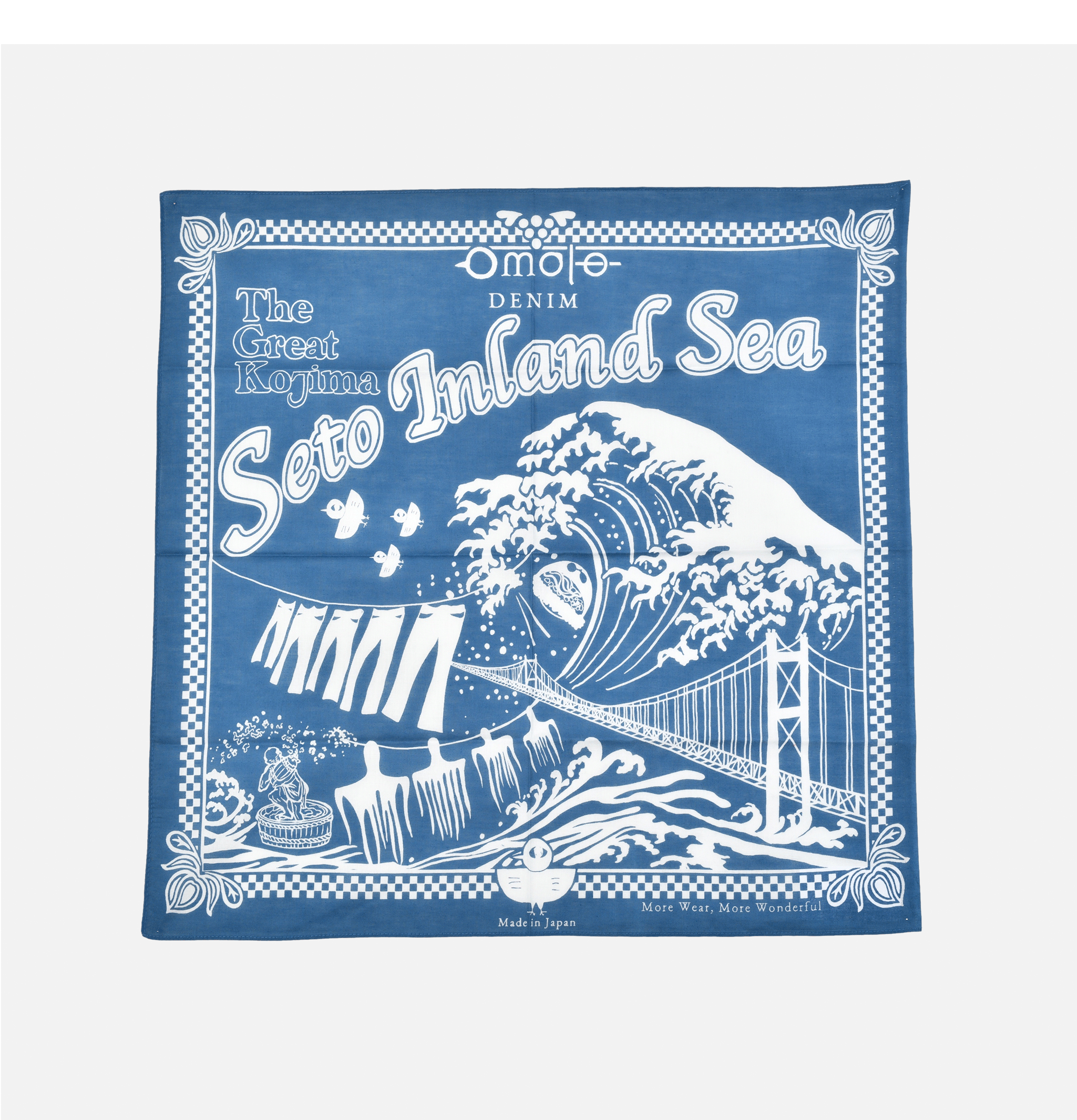Omoto Denim Reveal Kojima Bandana Blue